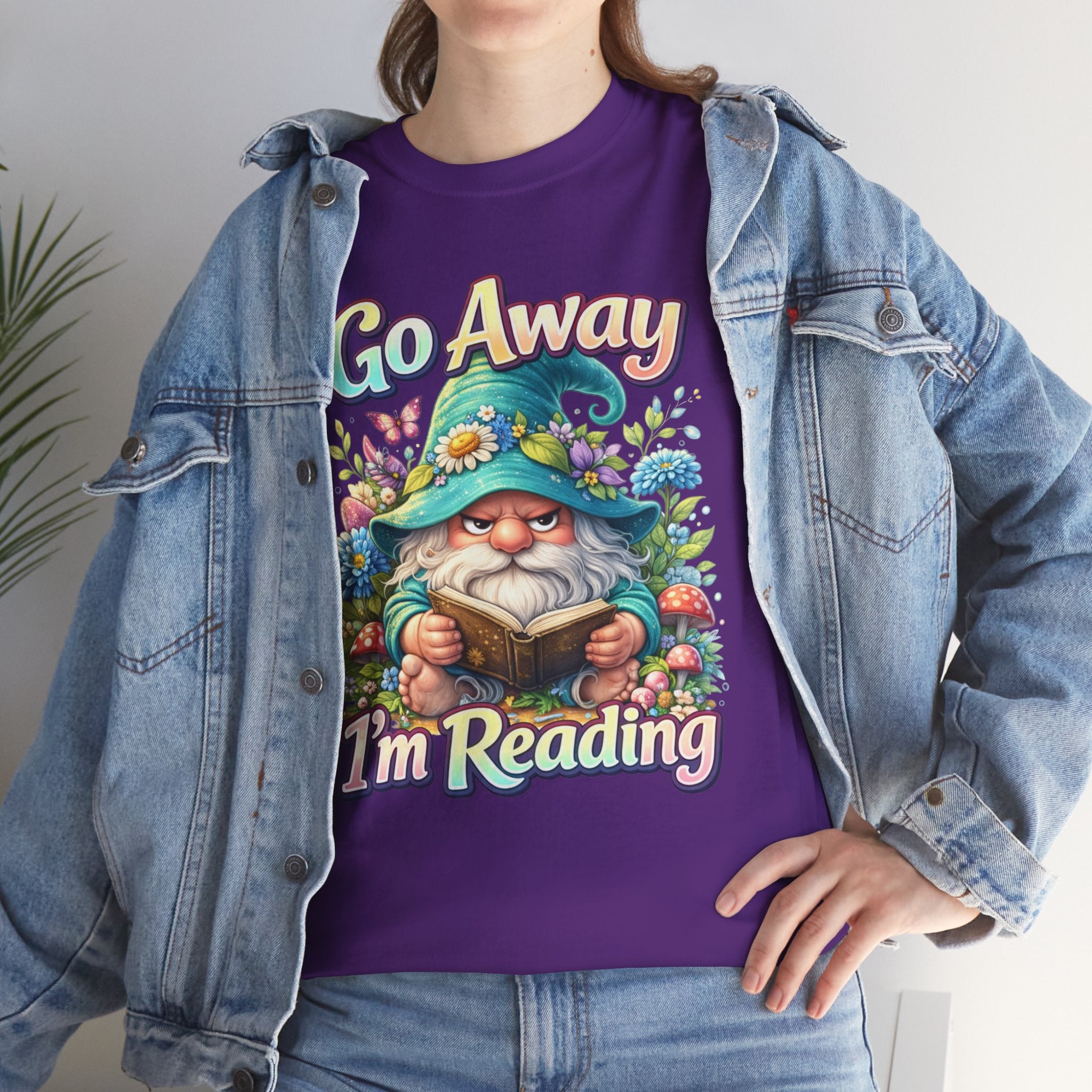 Go Away I'm Reading T-Shirt — Cute Gnome Book Lover Tee