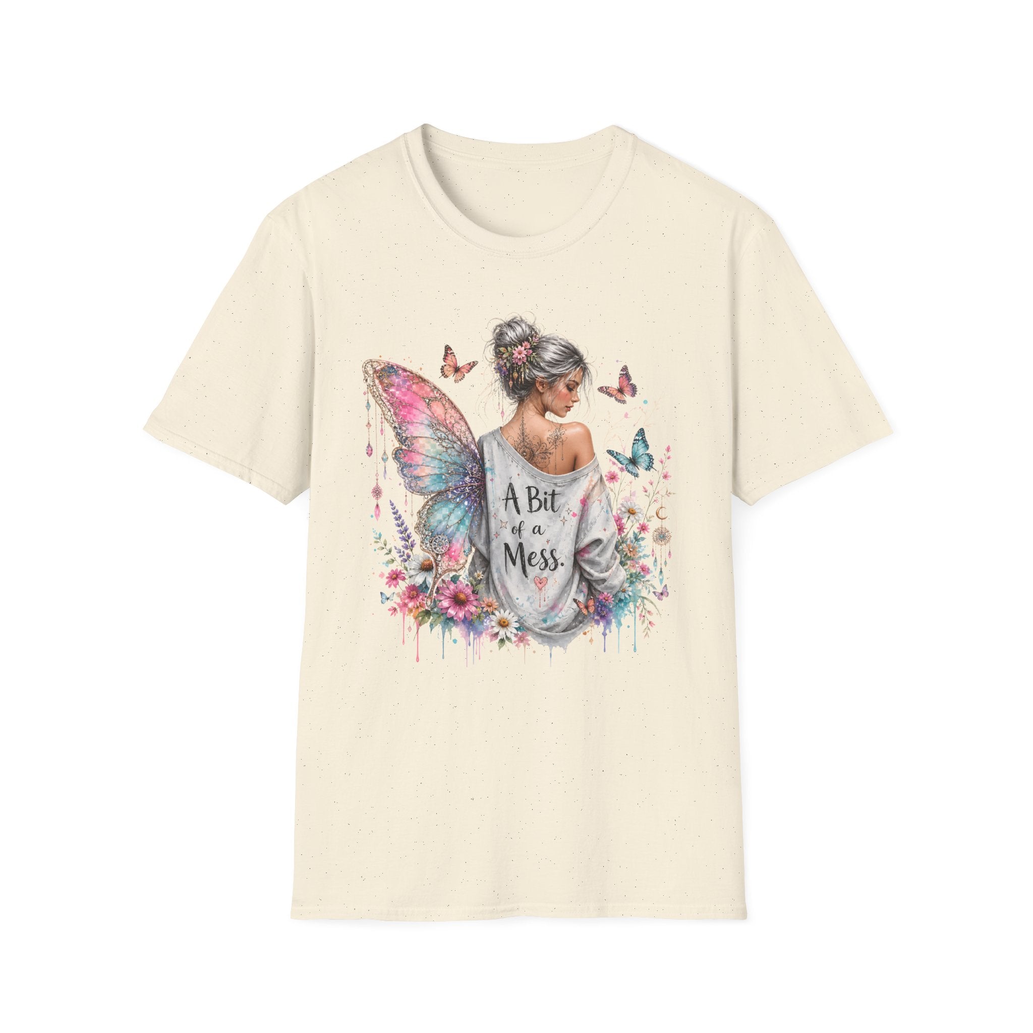 Butterfly Fairy T-Shirt — 'A Bit of a Mess' Floral Boho Tee