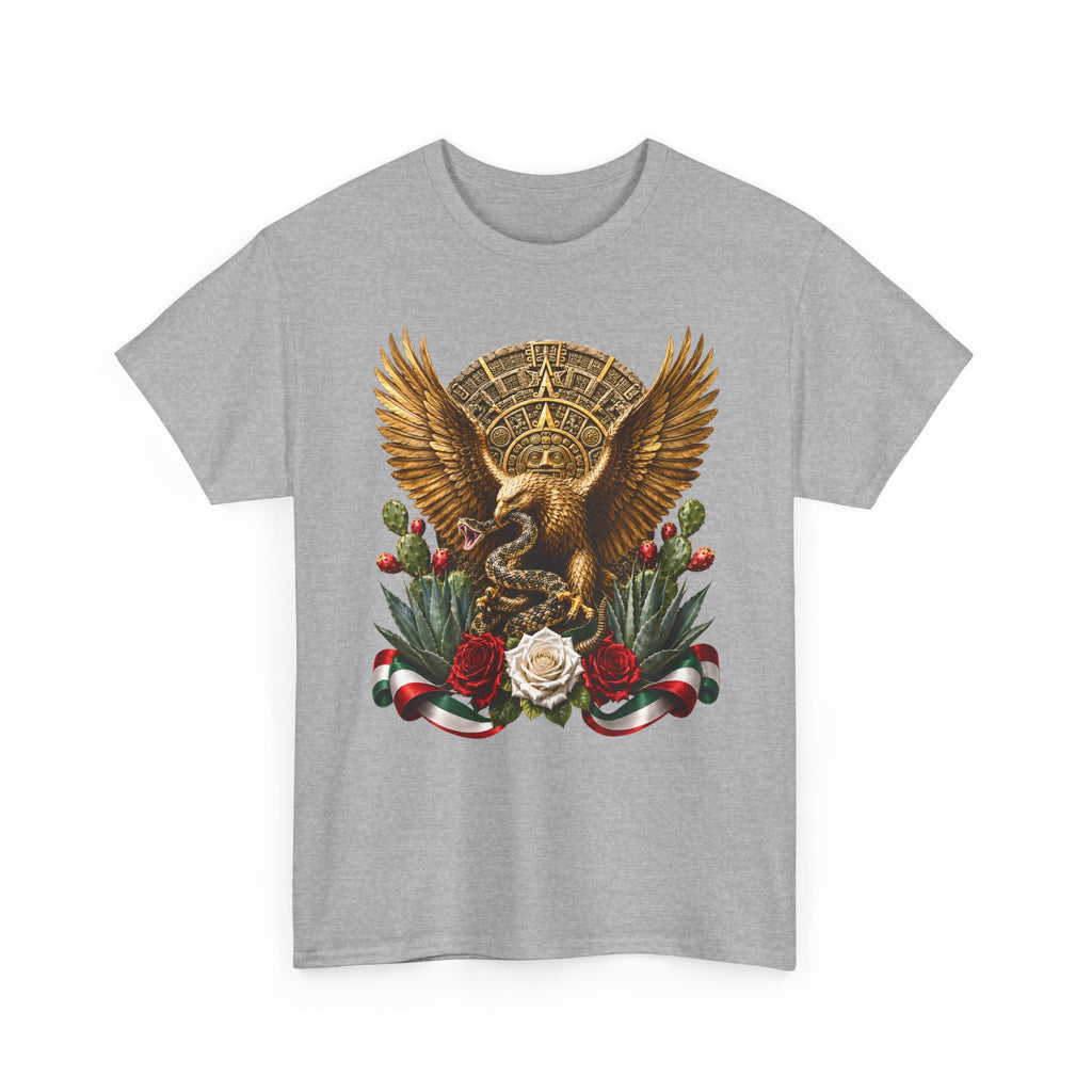 Mexican Golden Eagle T-Shirt | Playera Mexicana Águila Dorada y rosas