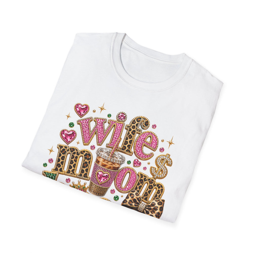 Wife Mom Boss Graphic T-Shirt — Leopard & Glitter Mom Life Tee