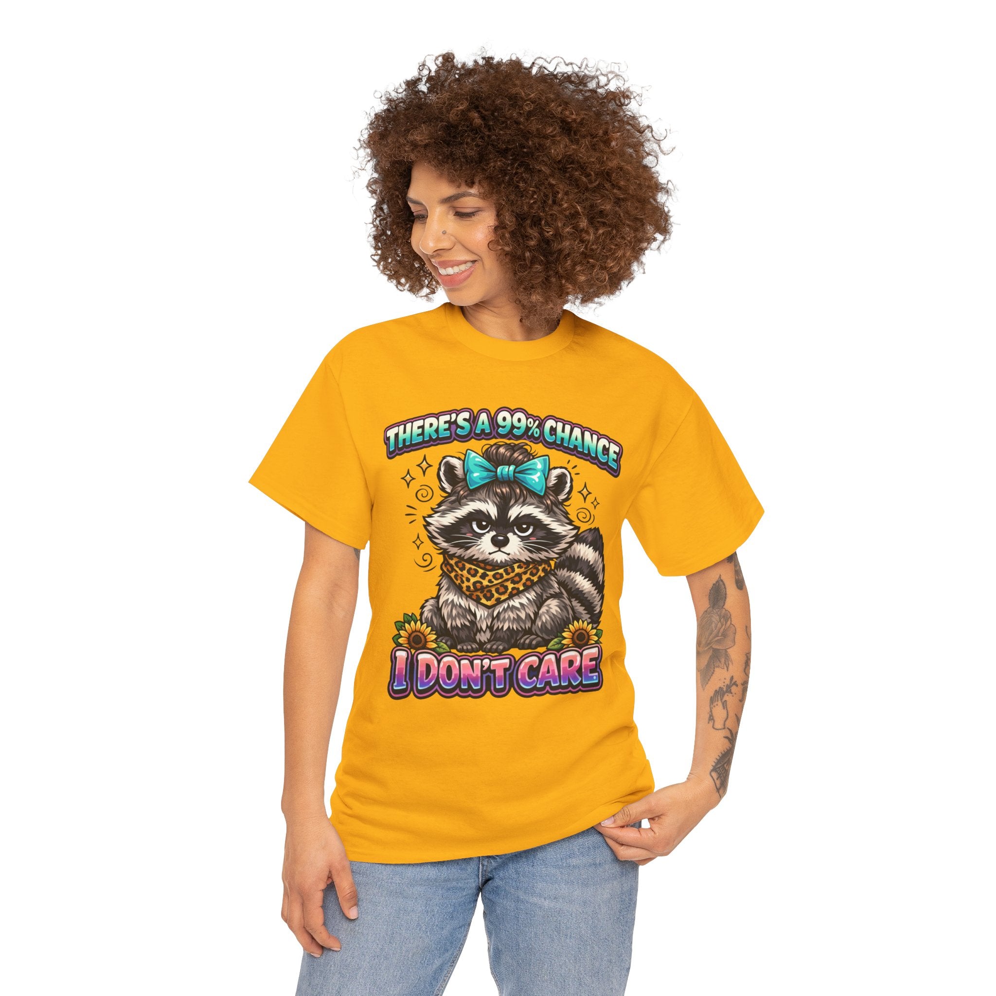 Raccoon 'There's a 99% Chance I Don't Care' Graphic Tee