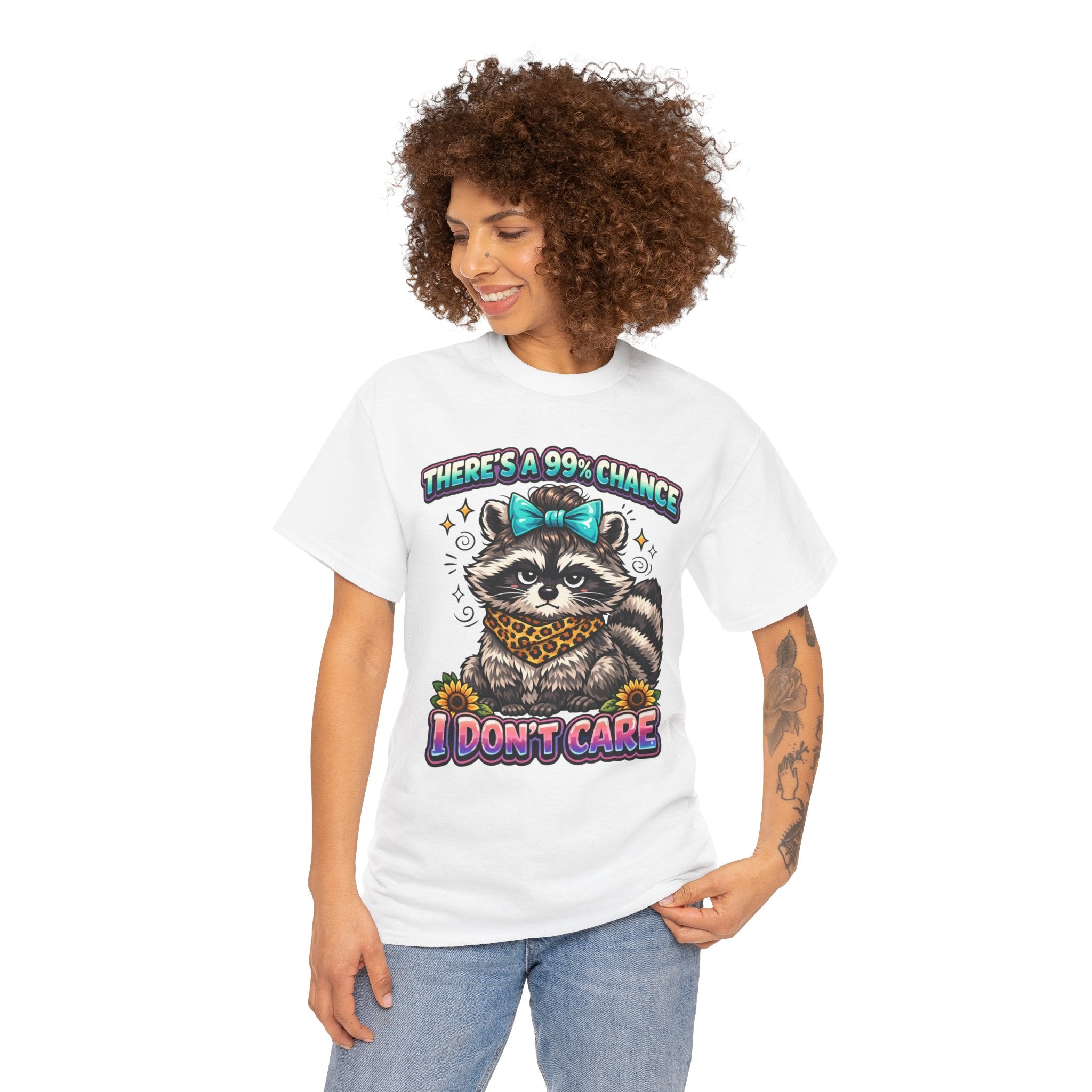 Raccoon 'There's a 99% Chance I Don't Care' Graphic Tee