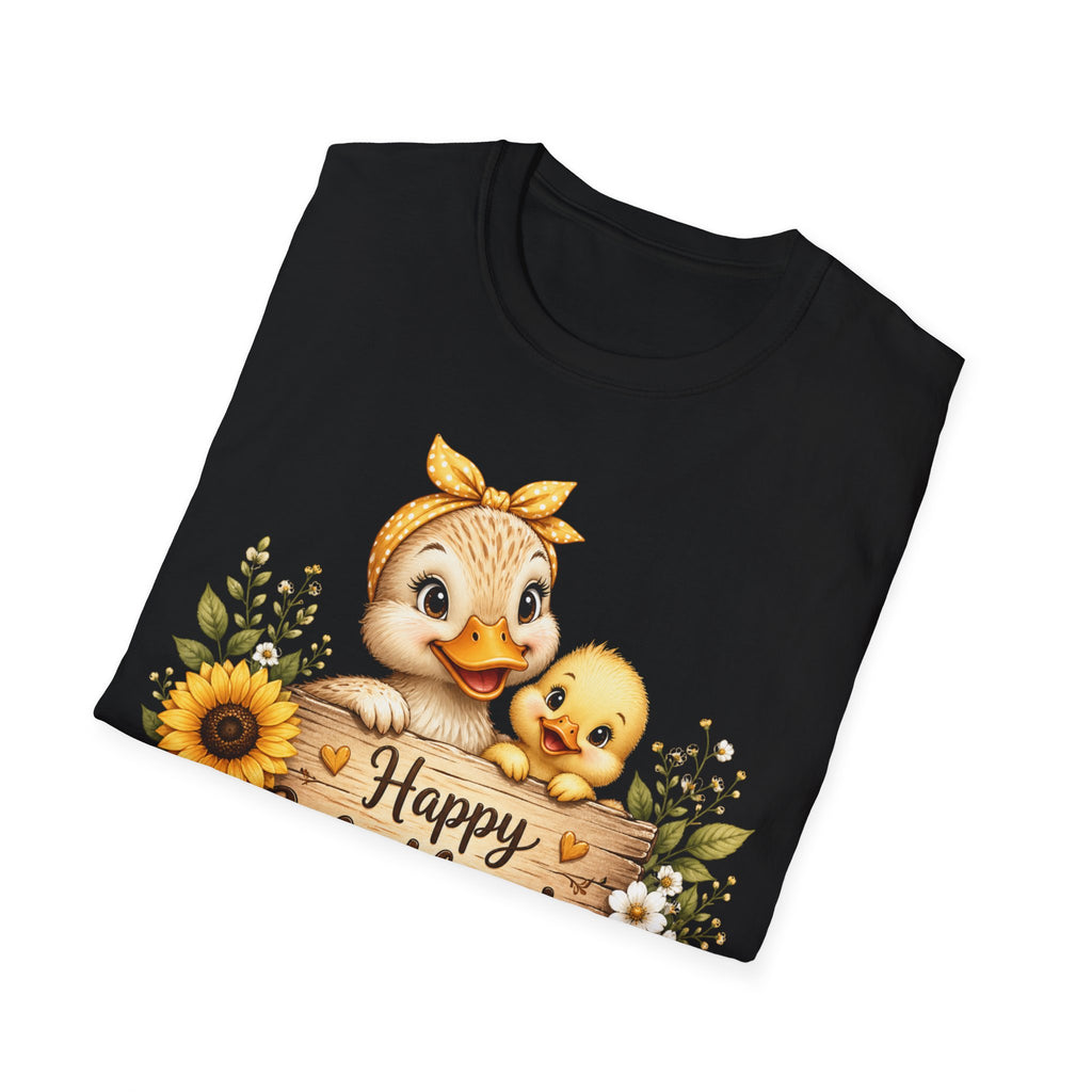Mother’s Day Duck Mom T-Shirt — "Happy Mother’s Day" Sunflower Design
