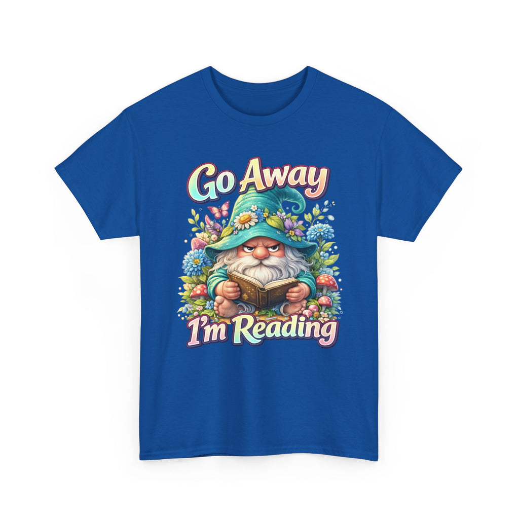 Go Away I'm Reading T-Shirt — Cute Gnome Book Lover Tee