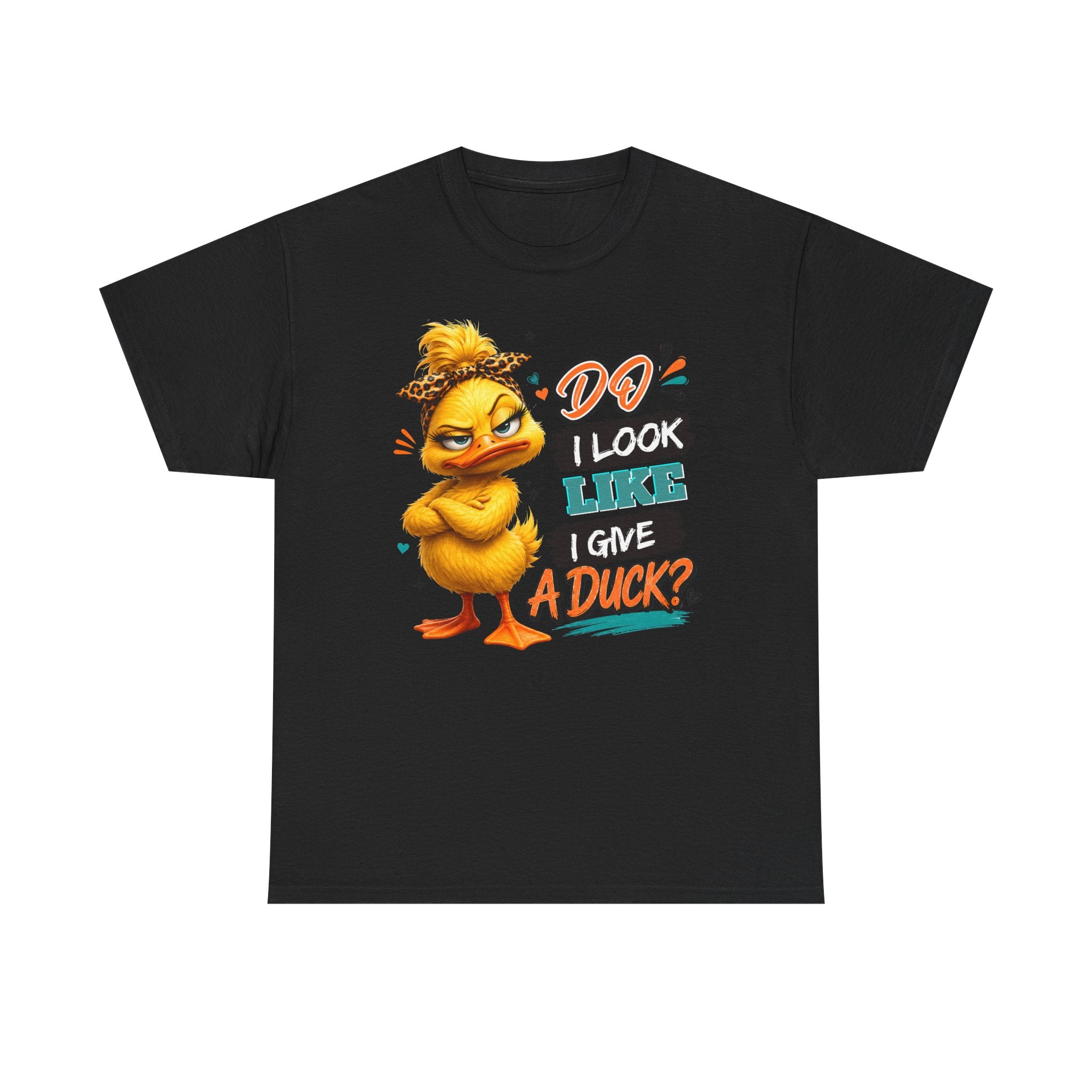 T-Shirt — "Do I Look Like I Give A Duck?" Funny Cute Angry Duck Graphic Tee