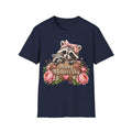 Mother's Day Raccoon T-Shirt - 'Happy Mother's Day' Floral Mom Tee