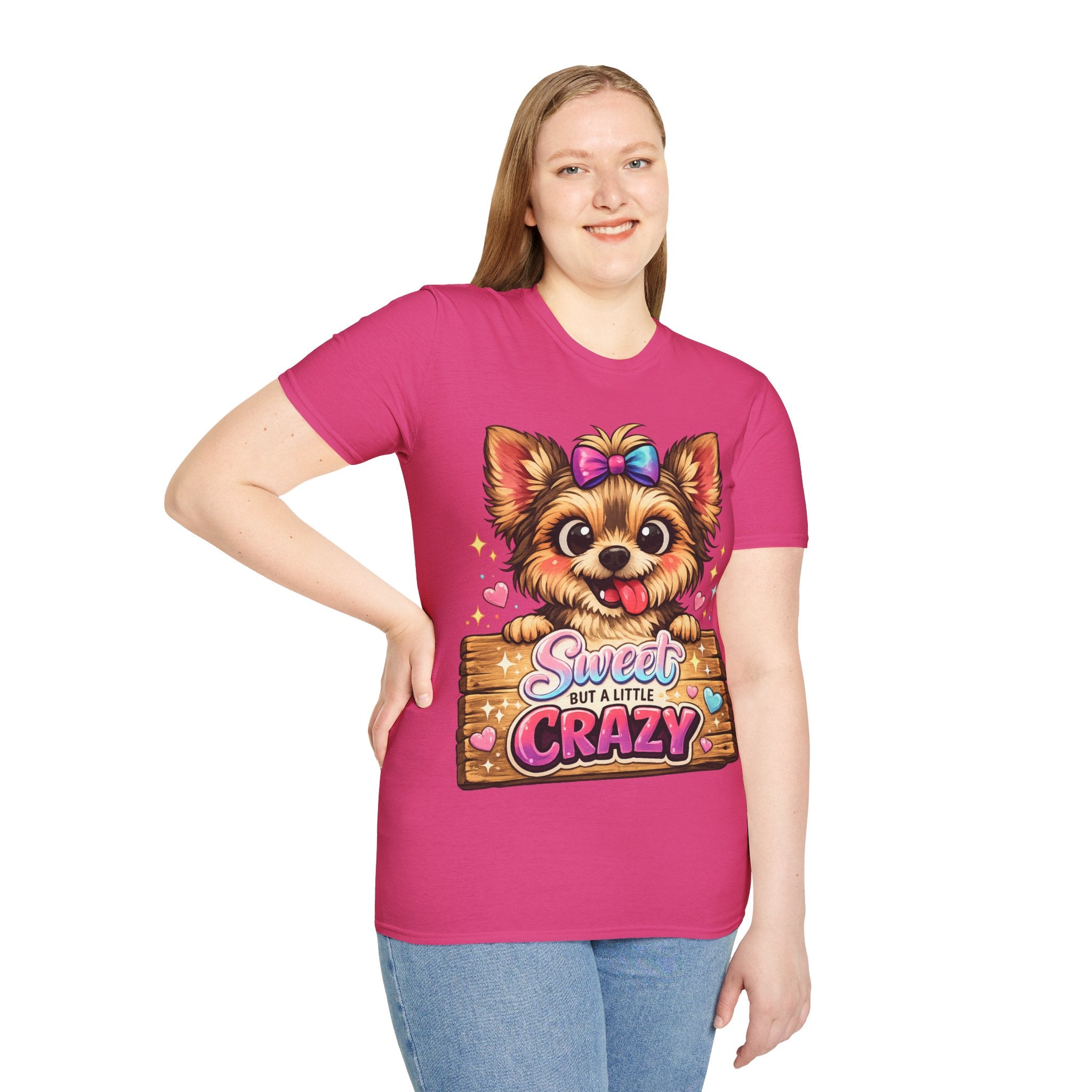 Sweet But A Little Crazy Dog T-Shirt — Cute Yorkshire Pup Graphic Tee