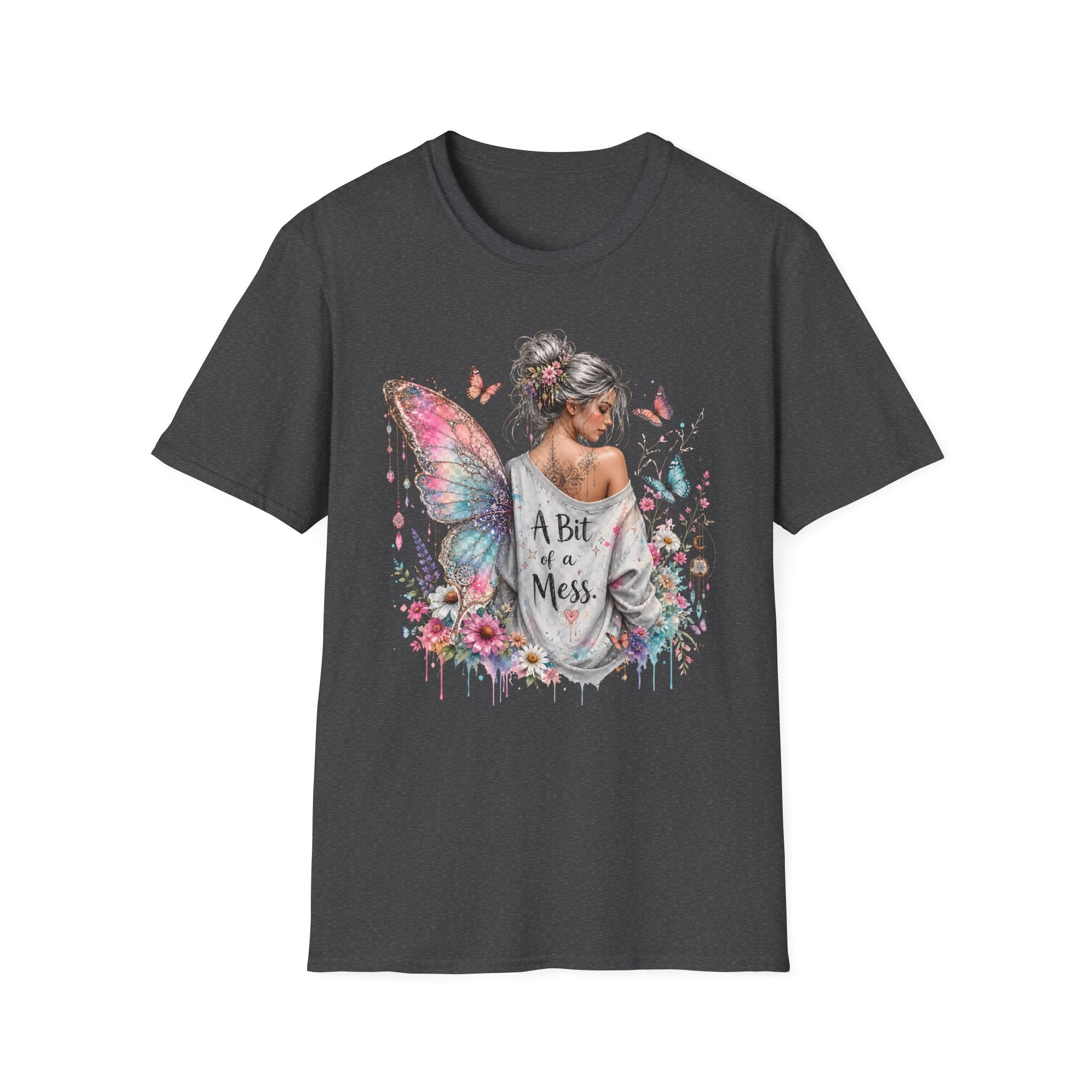 Butterfly Fairy T-Shirt — 'A Bit of a Mess' Floral Boho Tee