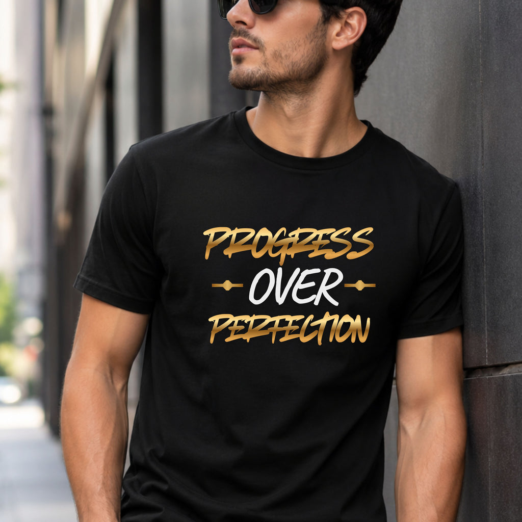 Progress Over Perfection T-Shirt — Motivational Gym & Self-Improvement Tee