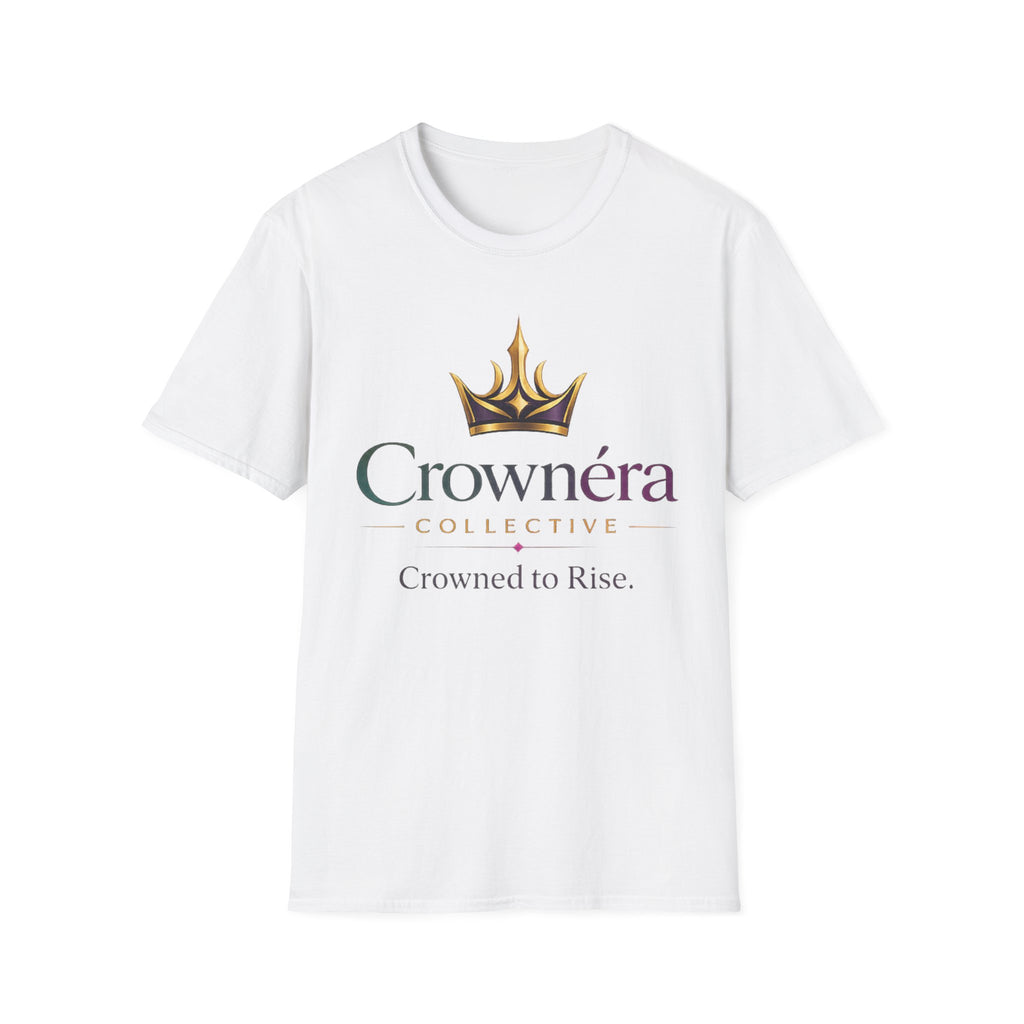 Crownéra Collective T-Shirt | Crown Logo Tee | “Crowned to Rise” Inspirational Shirt | Unisex Softstyle Graphic Tee