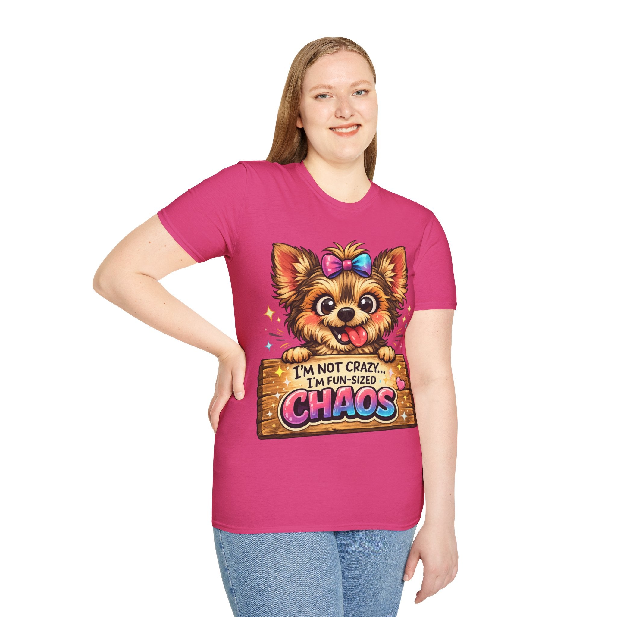 Fun-Sized Chaos Cute Dog T-Shirt — "I’m Not Crazy, I’m Fun-Sized Chaos"