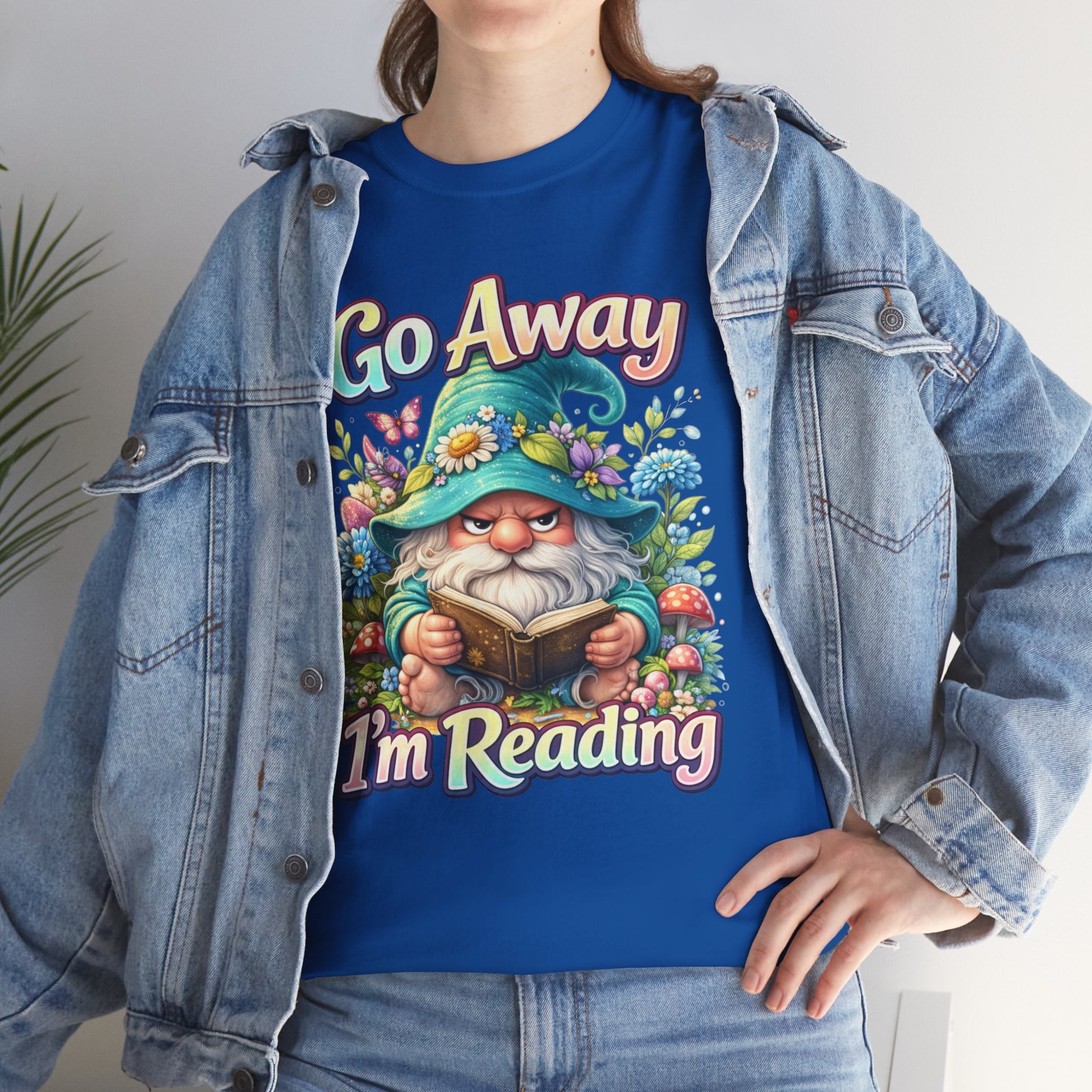 Go Away I'm Reading T-Shirt — Cute Gnome Book Lover Tee