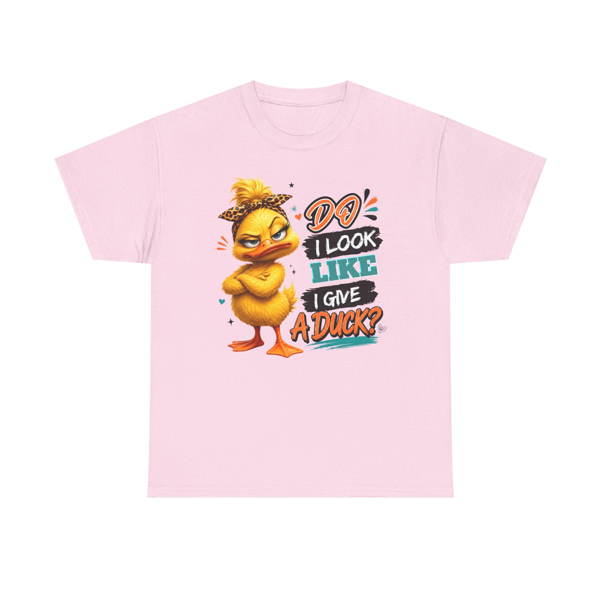 T-Shirt — "Do I Look Like I Give A Duck?" Funny Cute Angry Duck Graphic Tee