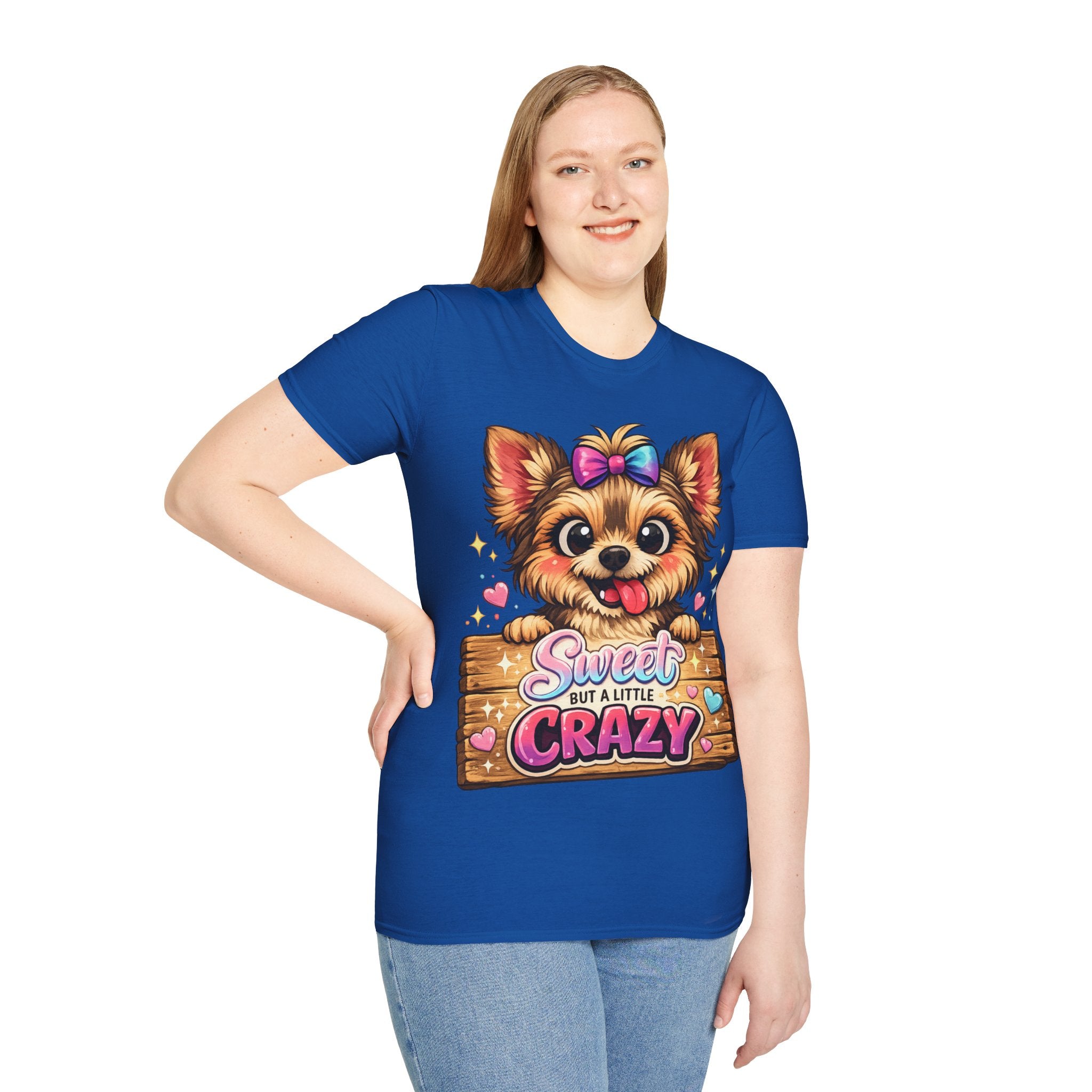 Sweet But A Little Crazy Dog T-Shirt — Cute Yorkshire Pup Graphic Tee