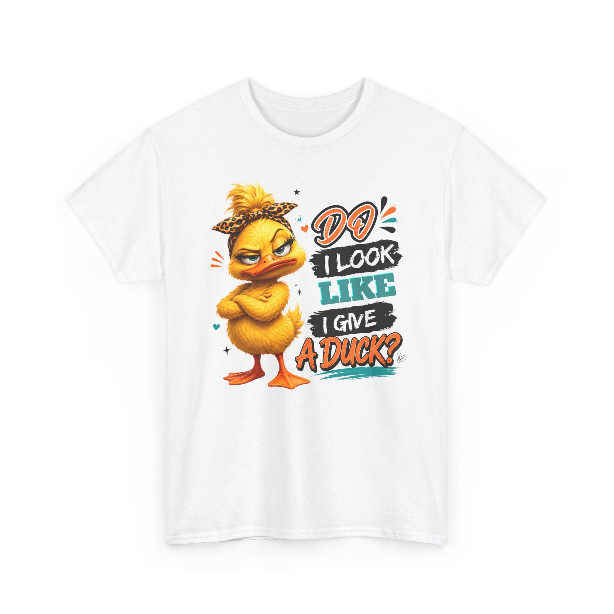 T-Shirt — "Do I Look Like I Give A Duck?" Funny Cute Angry Duck Graphic Tee