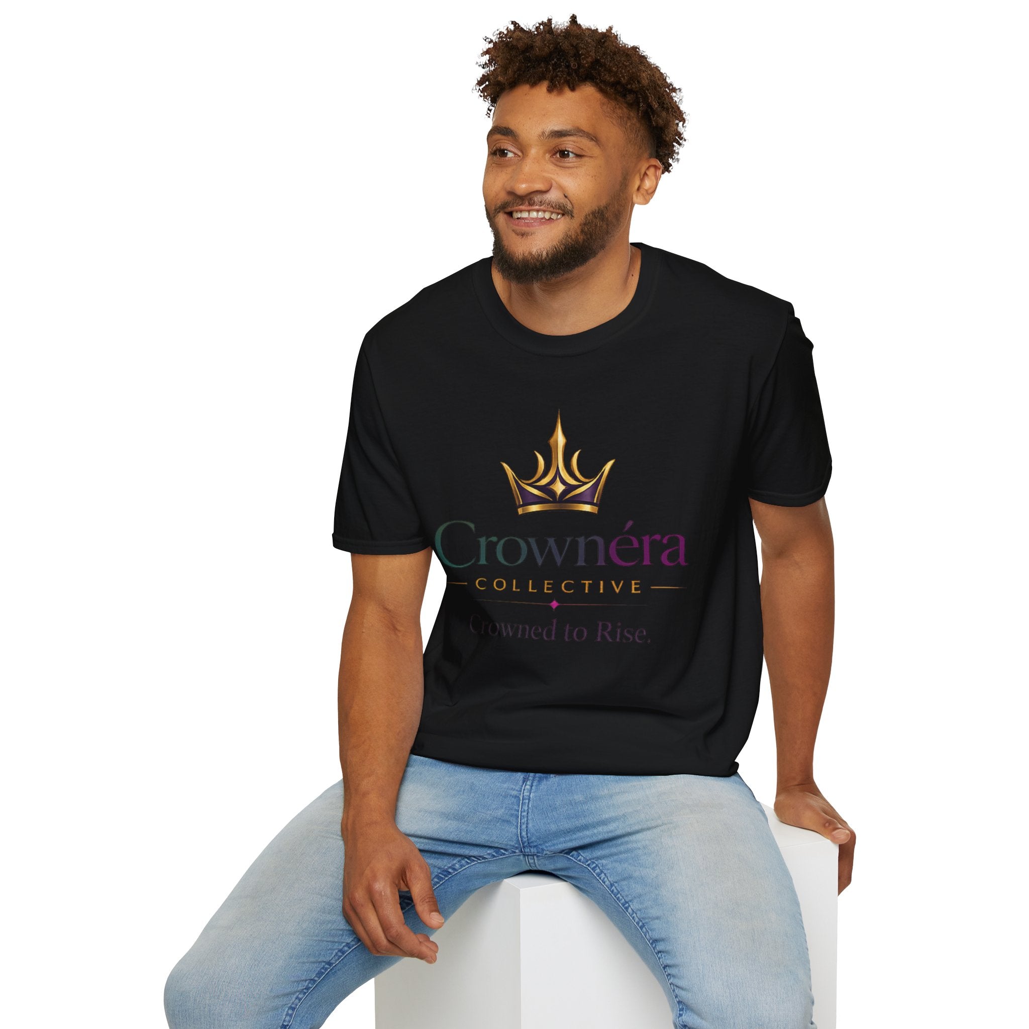 Crownéra Collective T-Shirt | Crown Logo Tee | “Crowned to Rise” Inspirational Shirt | Unisex Softstyle Graphic Tee