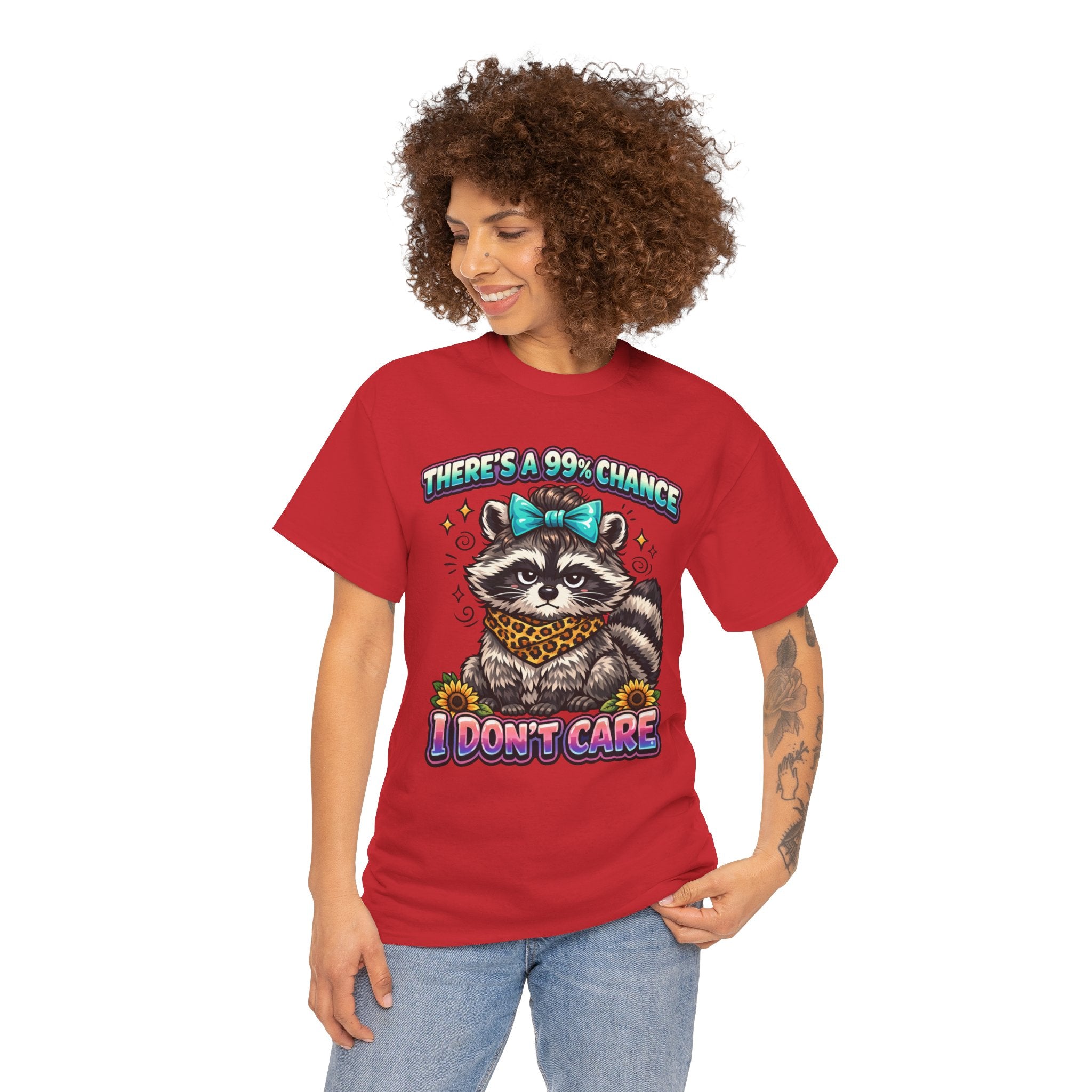 Raccoon 'There's a 99% Chance I Don't Care' Graphic Tee