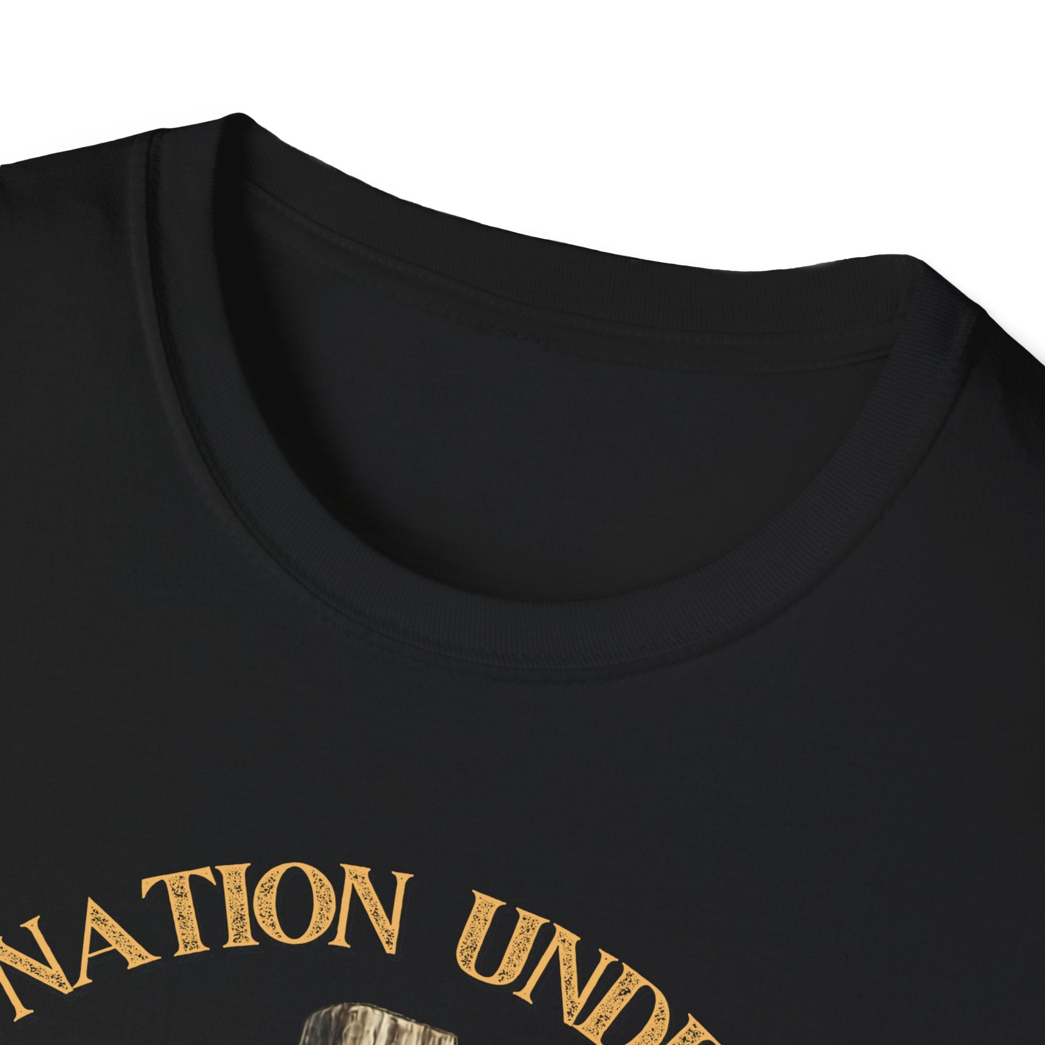 Patriotic Firefighter Flag T-Shirt — "One Nation Under God, Born Free"