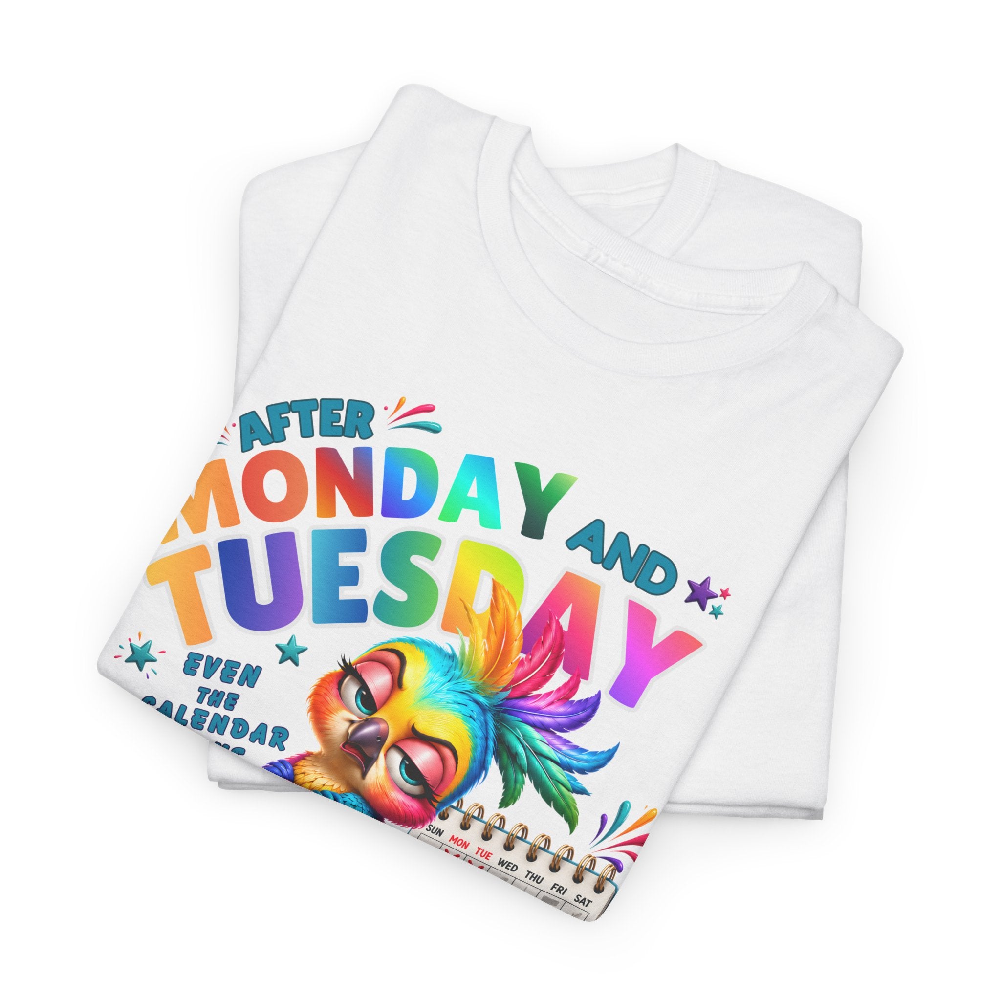 Monday and Tuesday WTF T‑Shirt — Funny Rainbow Sloth Graphic Tee