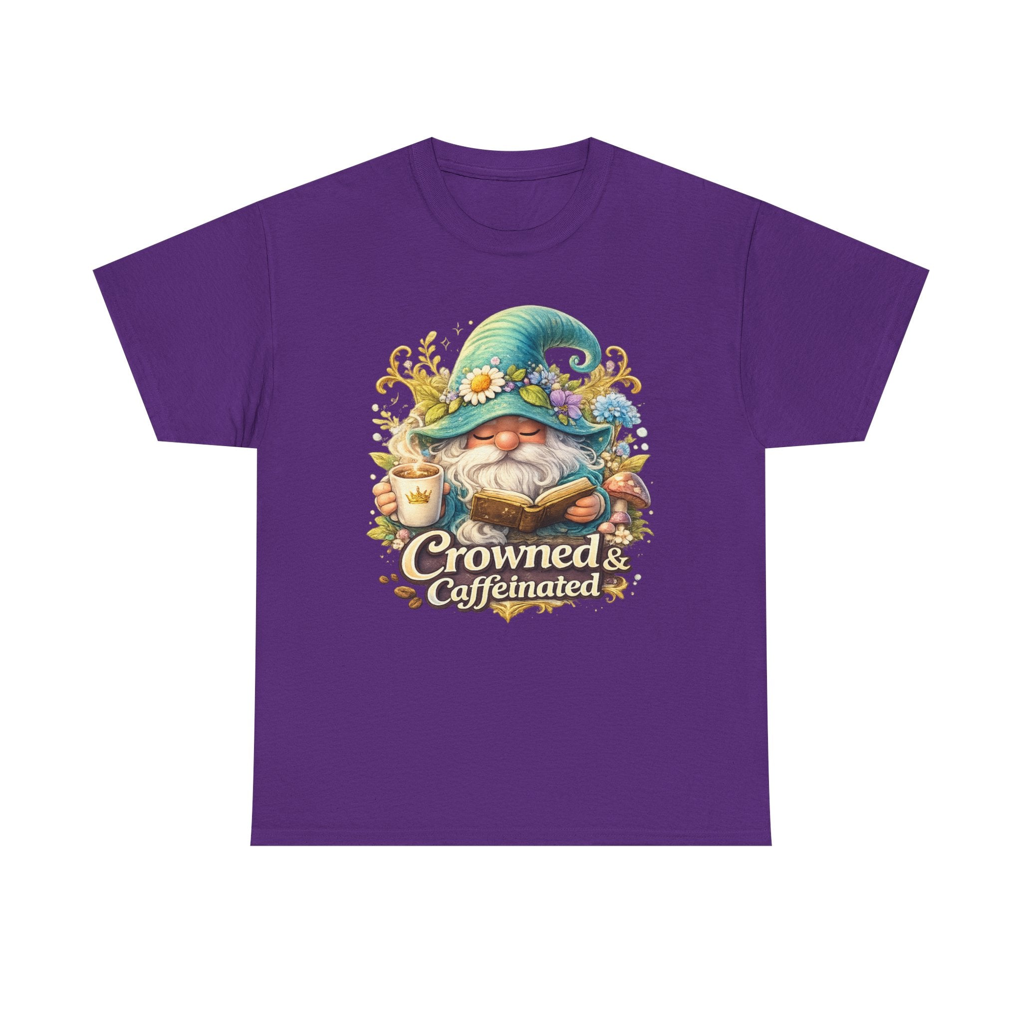 Crowned & Caffeinated Gnome T-Shirt