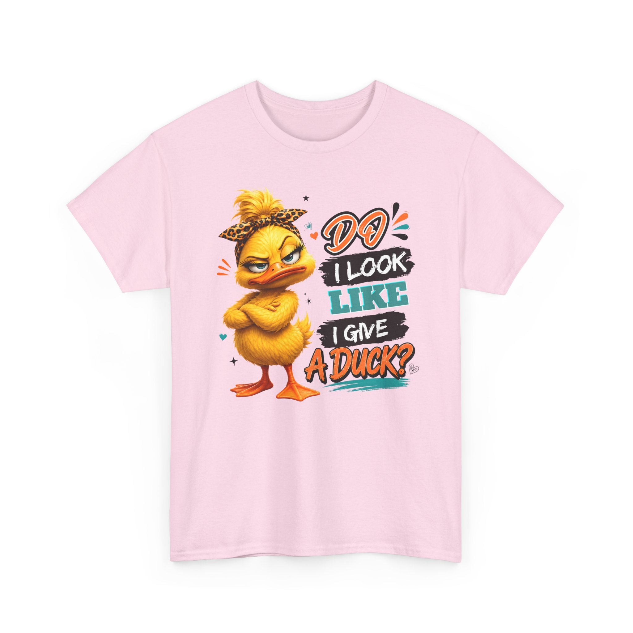 T-Shirt — "Do I Look Like I Give A Duck?" Funny Cute Angry Duck Graphic Tee