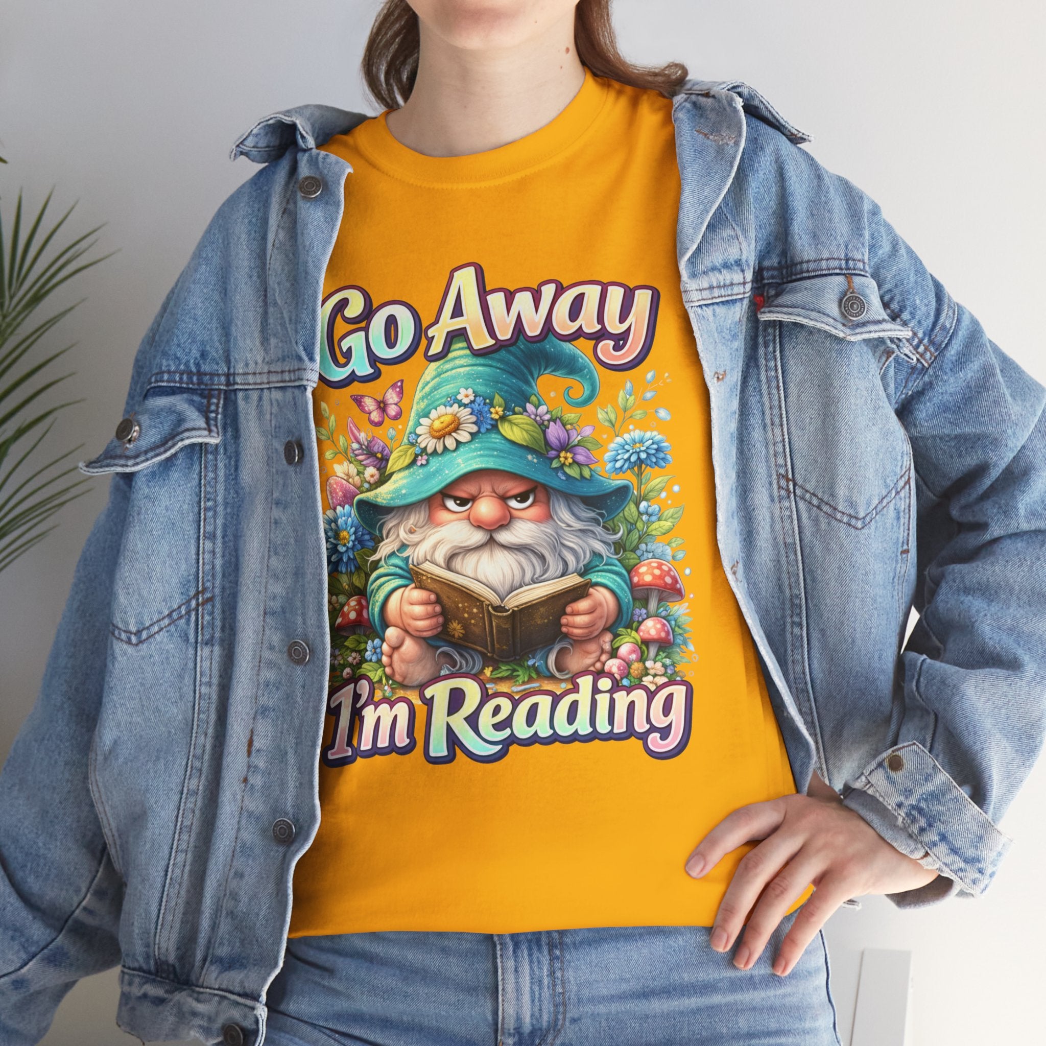 Go Away I'm Reading T-Shirt — Cute Gnome Book Lover Tee