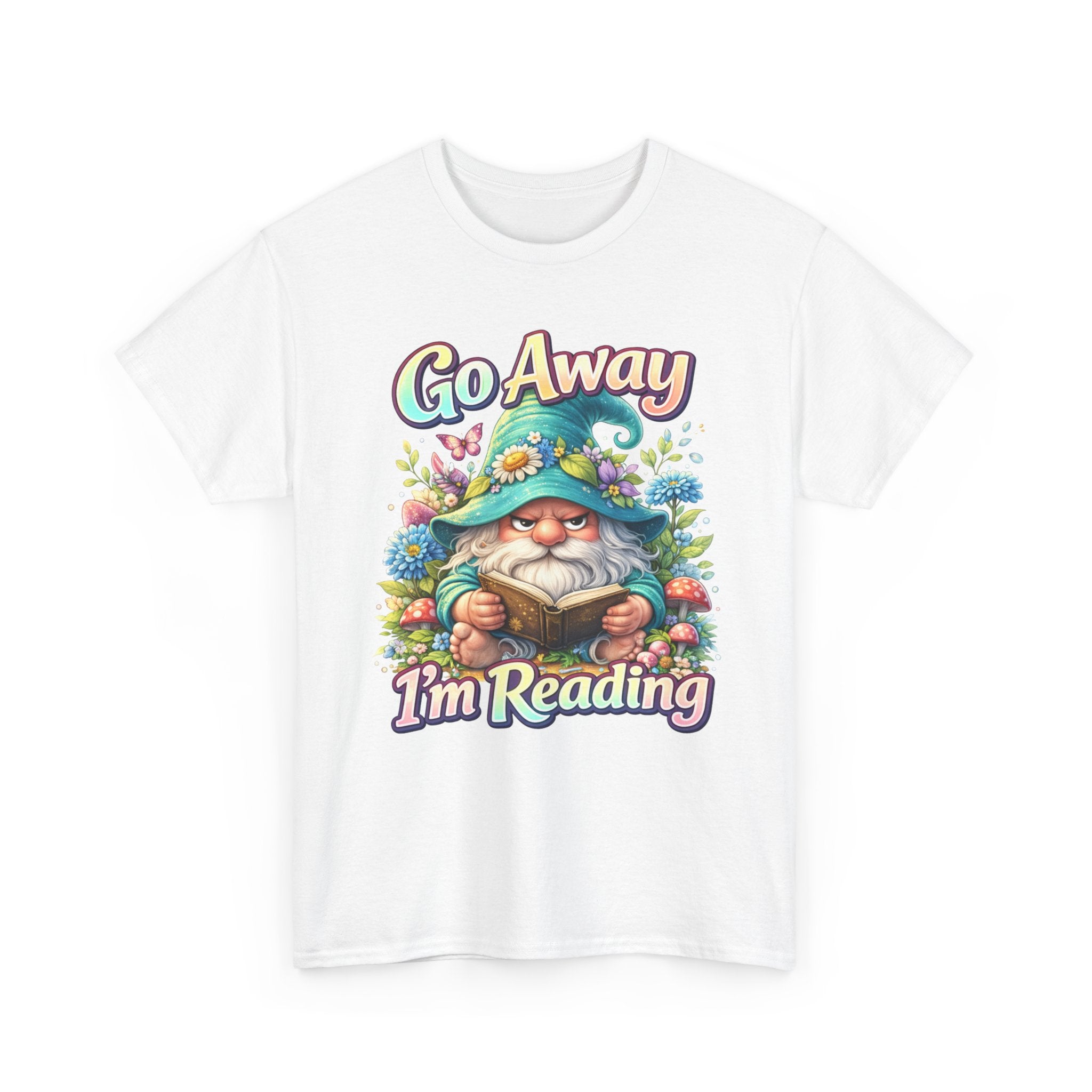Go Away I'm Reading T-Shirt — Cute Gnome Book Lover Tee