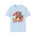 Yorkie Beach T-Shirt — "Beach Please" Cute Dog Summer Graphic Tee