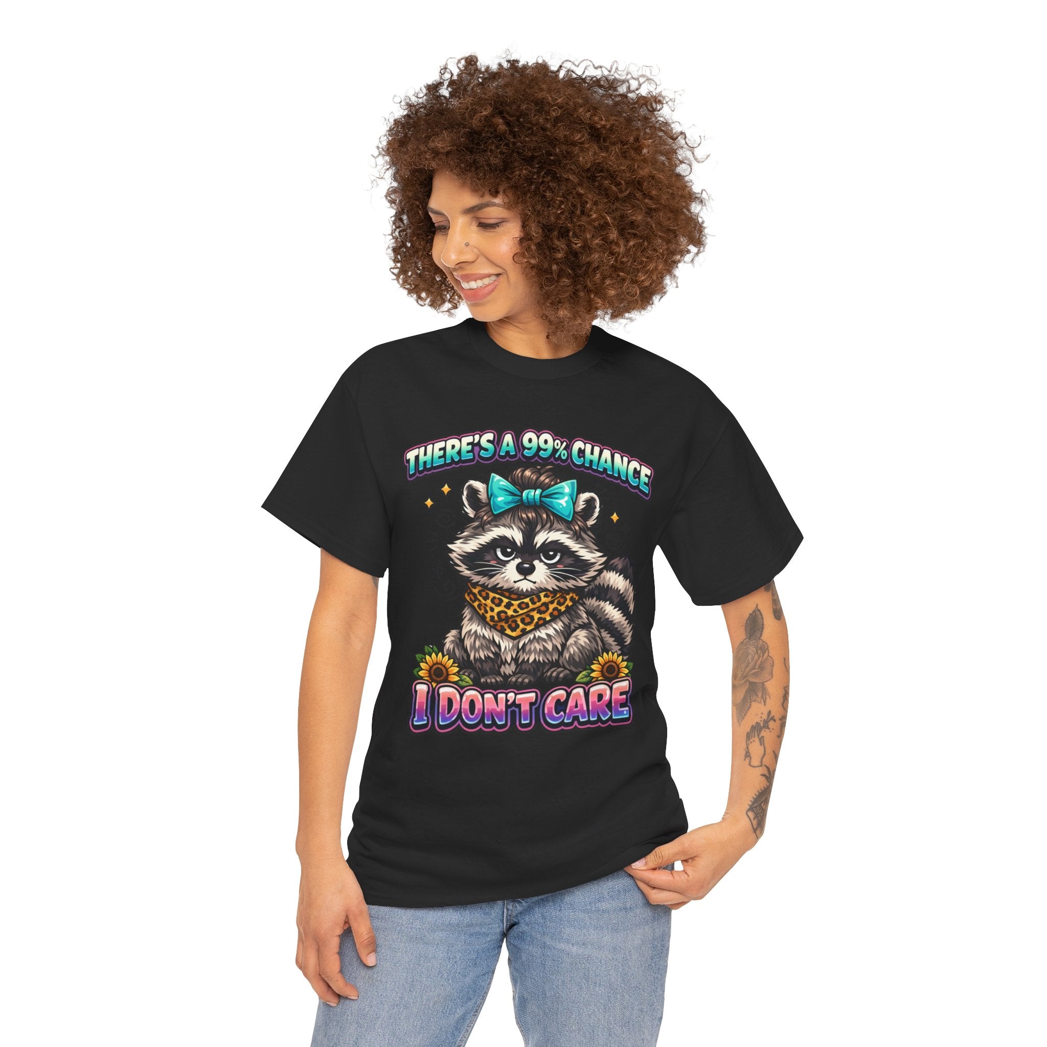 Raccoon 'There's a 99% Chance I Don't Care' Graphic Tee