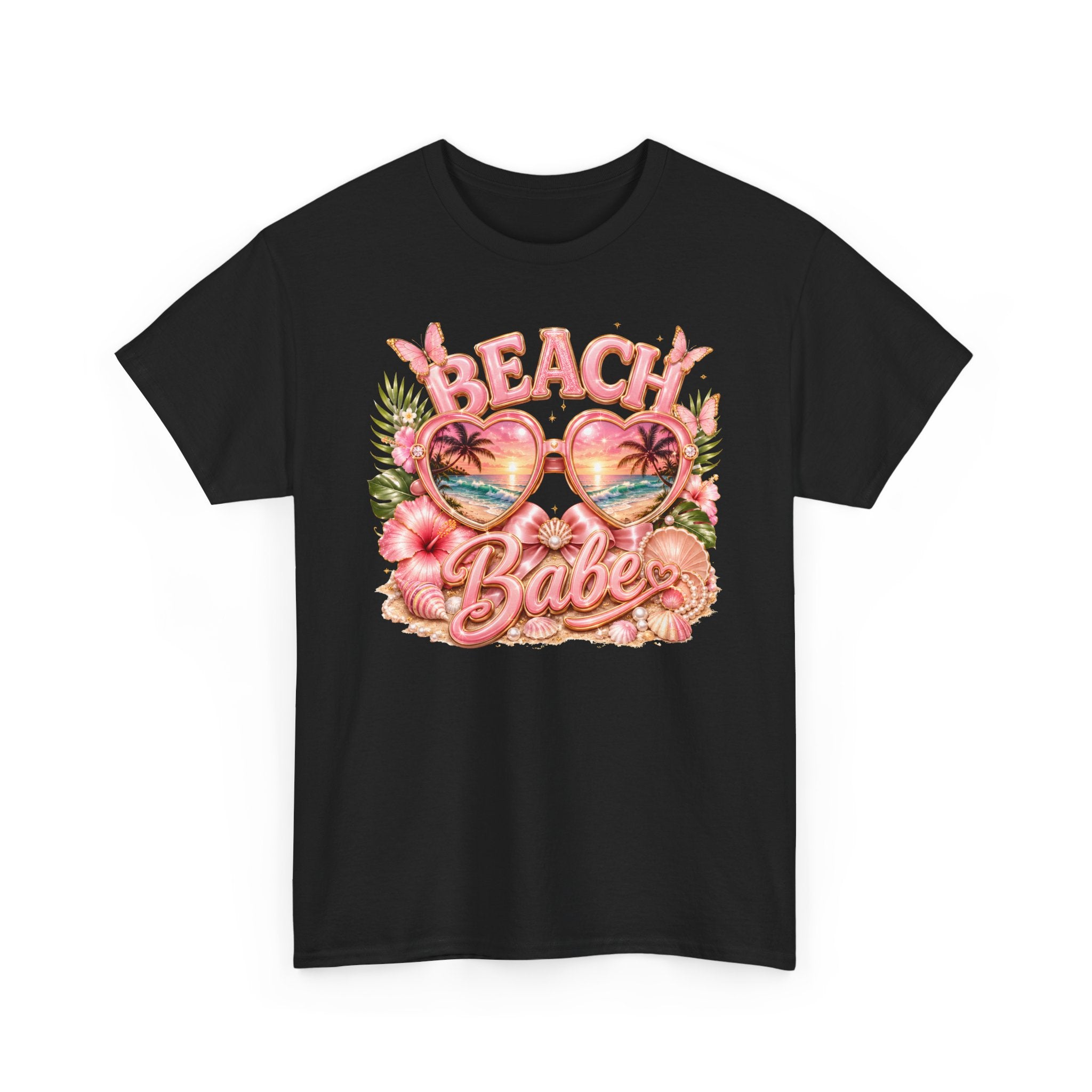 Beach Babe T-Shirt – Retro Tropical Sunglasses Graphic