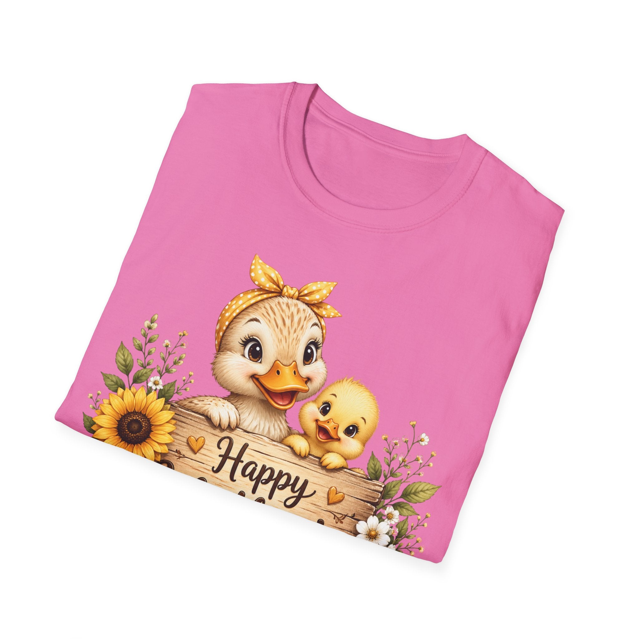 Mother’s Day Duck Mom T-Shirt — "Happy Mother’s Day" Sunflower Design
