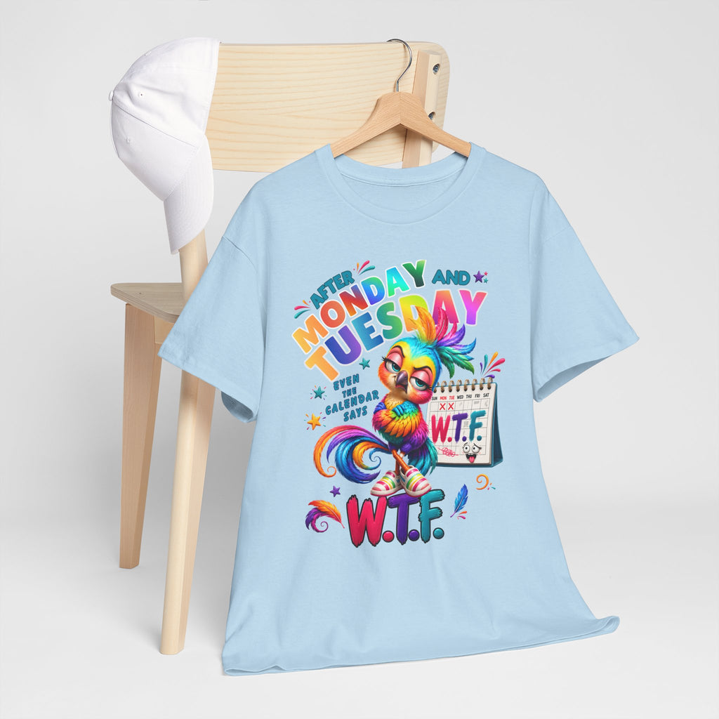 Monday and Tuesday WTF T‑Shirt — Funny Rainbow Sloth Graphic Tee