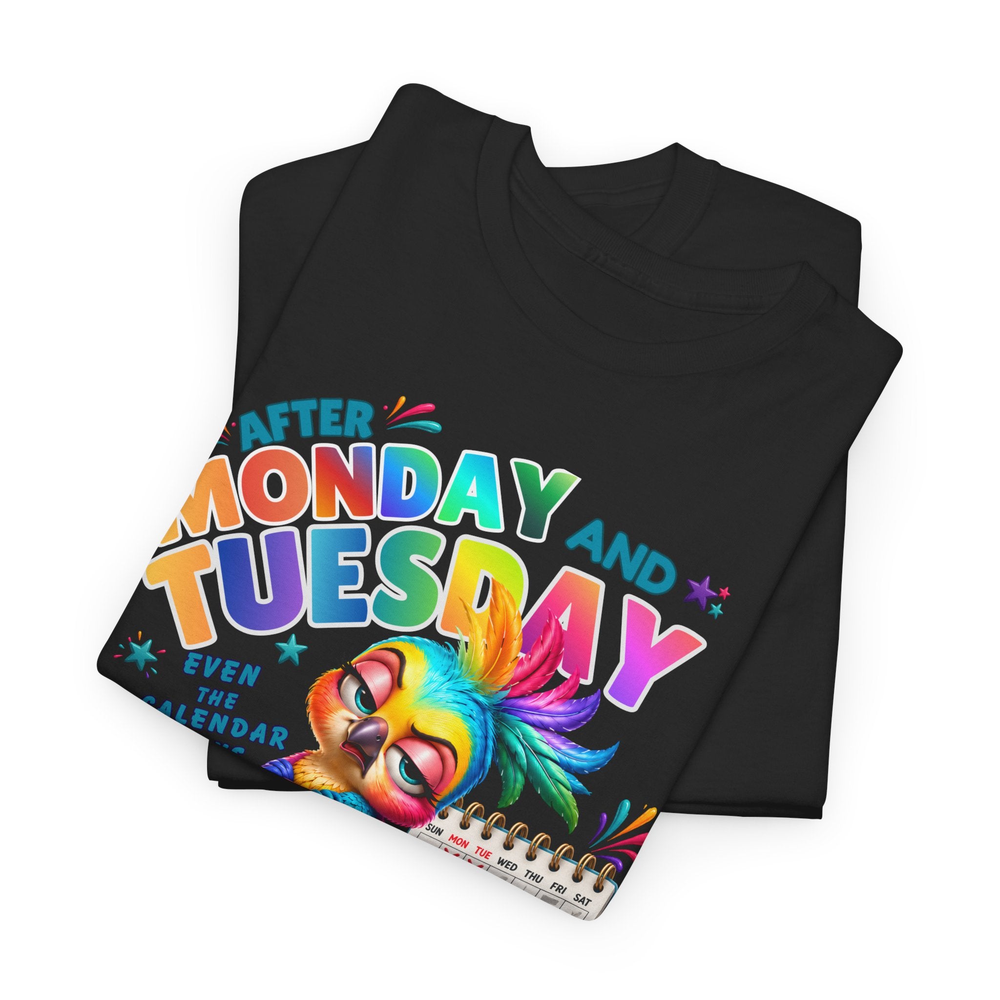 Monday and Tuesday WTF T‑Shirt — Funny Rainbow Sloth Graphic Tee