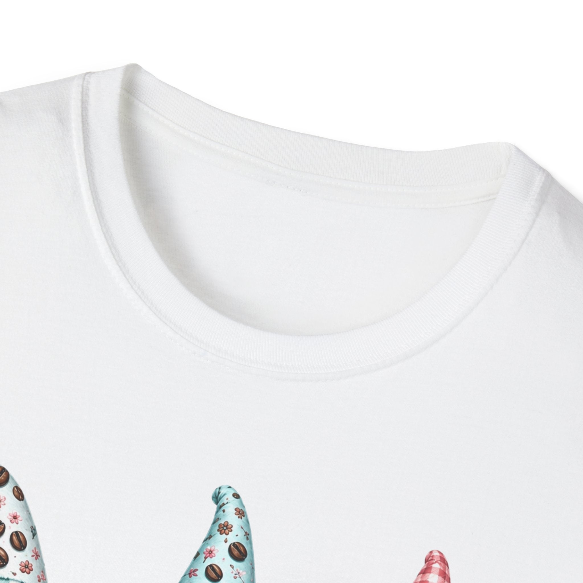 Coffee Love Gnomes T-Shirt — Cute Floral Gnome Coffee Tee