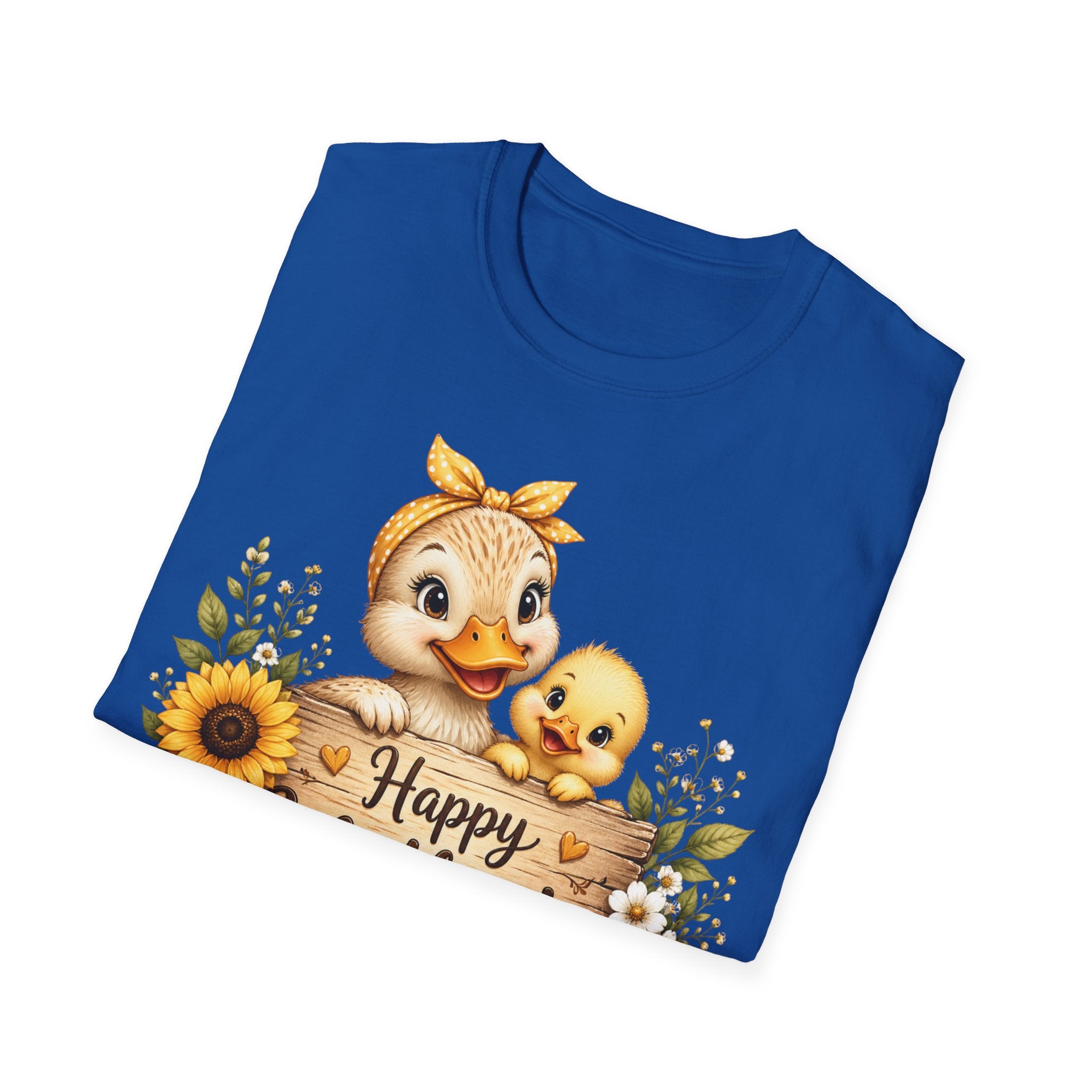 Mother’s Day Duck Mom T-Shirt — "Happy Mother’s Day" Sunflower Design