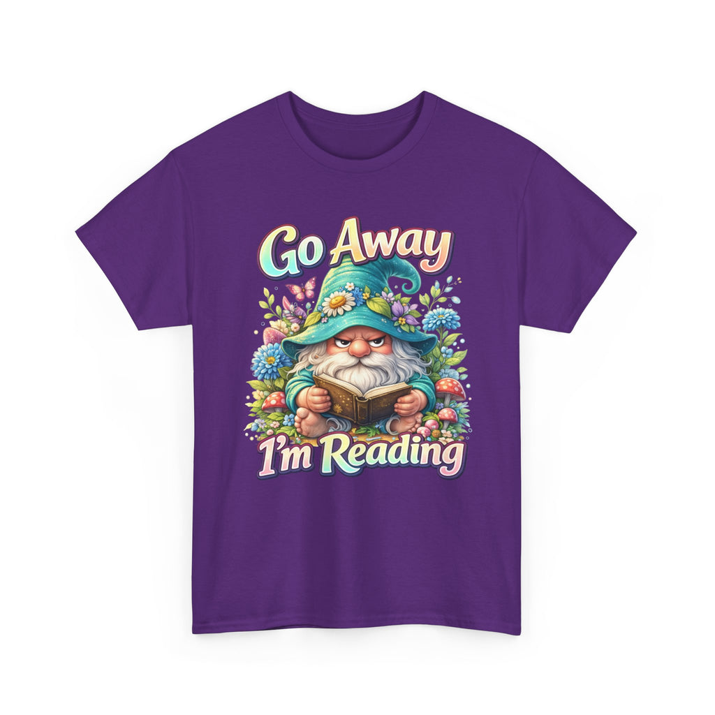 Go Away I'm Reading T-Shirt — Cute Gnome Book Lover Tee