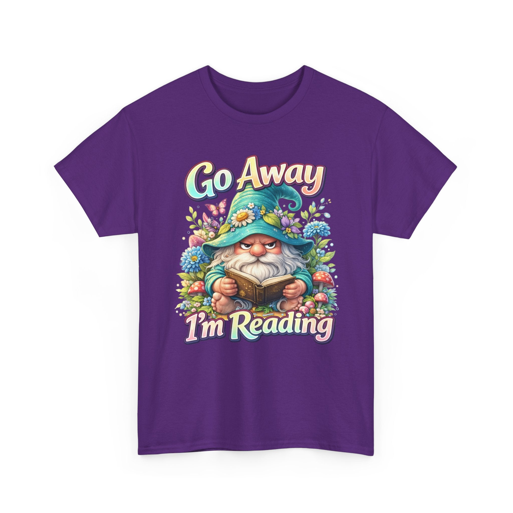 Go Away I'm Reading T-Shirt — Cute Gnome Book Lover Tee