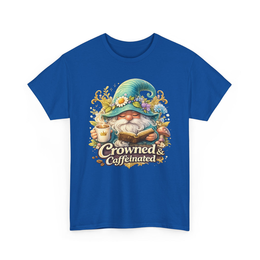 Crowned & Caffeinated Gnome T-Shirt