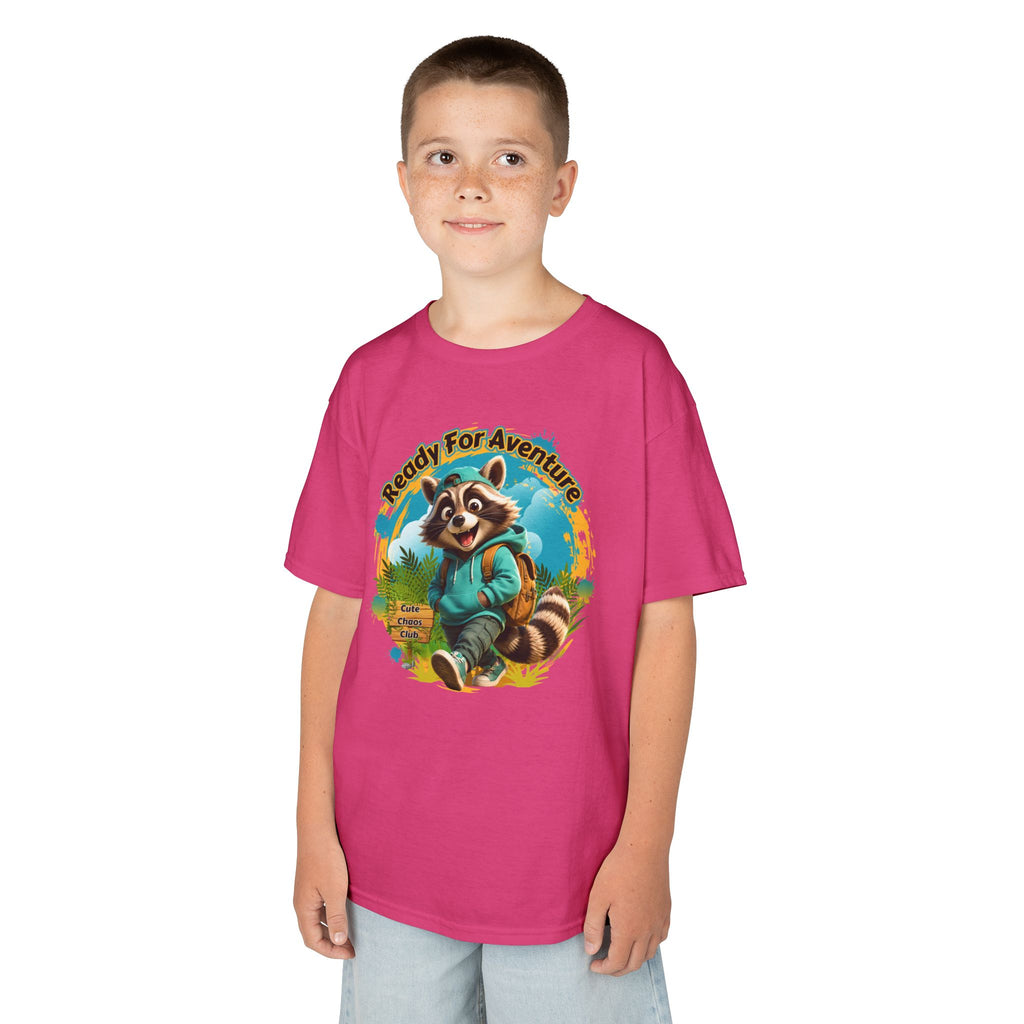Kids Adventure Racoon T-Shirt — "Ready for Adventure" Cute Graphic Tee