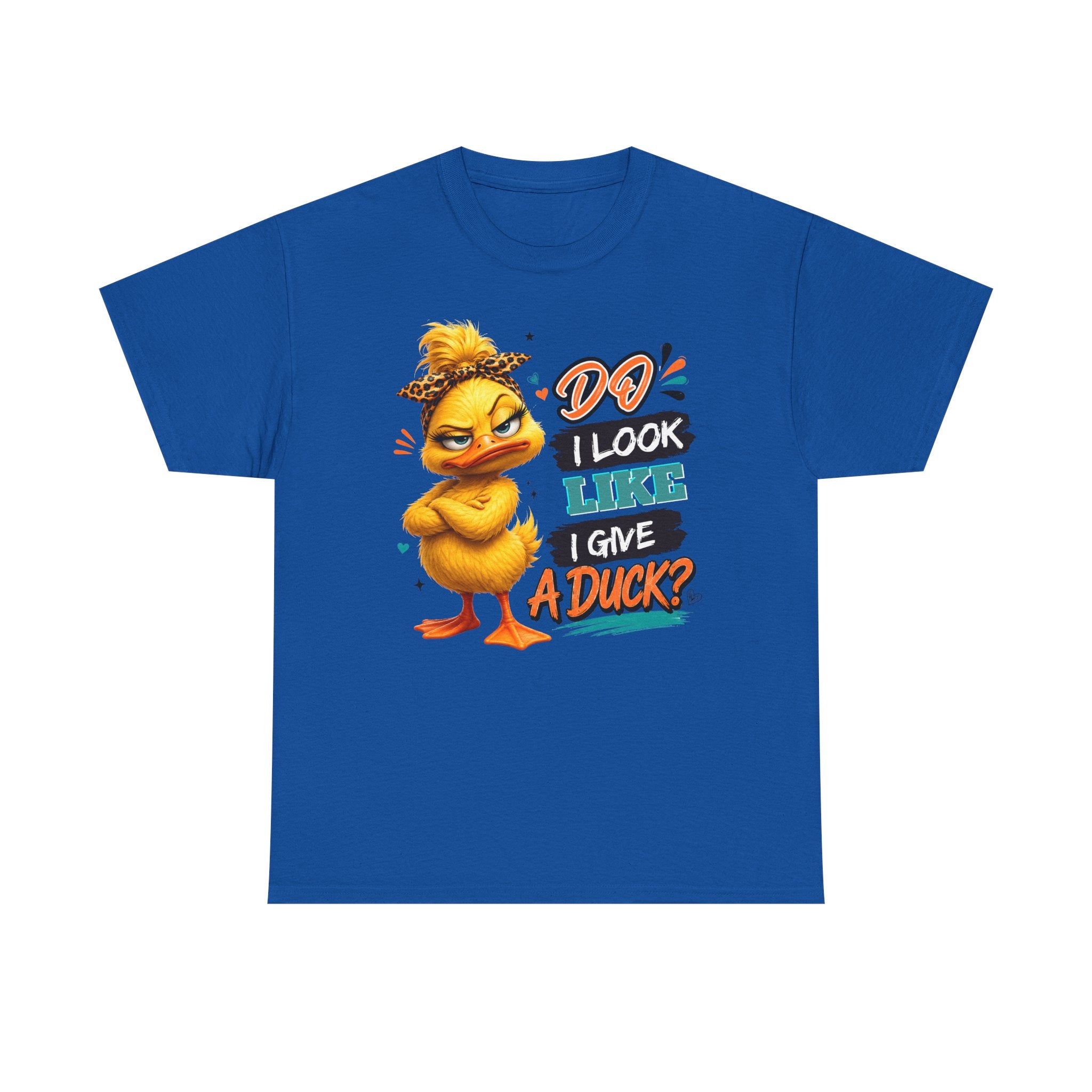 T-Shirt — "Do I Look Like I Give A Duck?" Funny Cute Angry Duck Graphic Tee