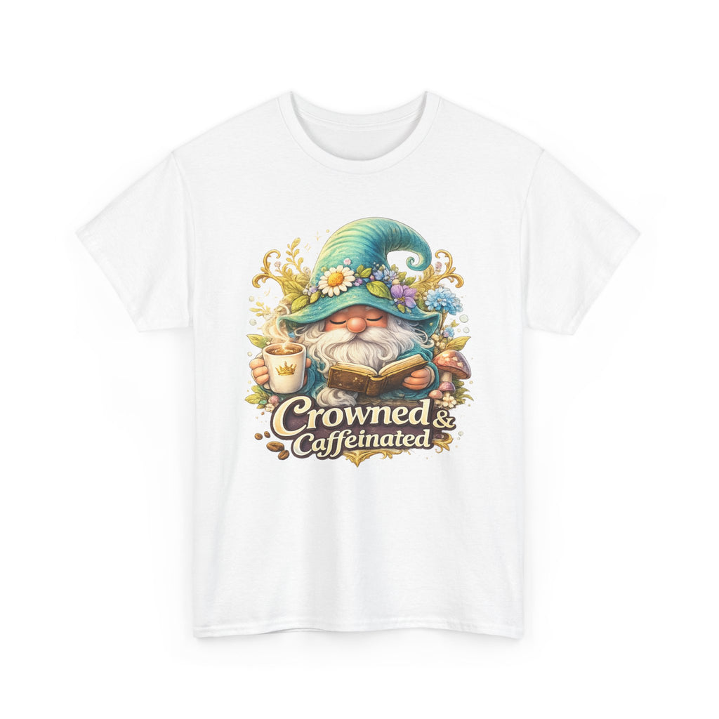 Crowned & Caffeinated Gnome T-Shirt