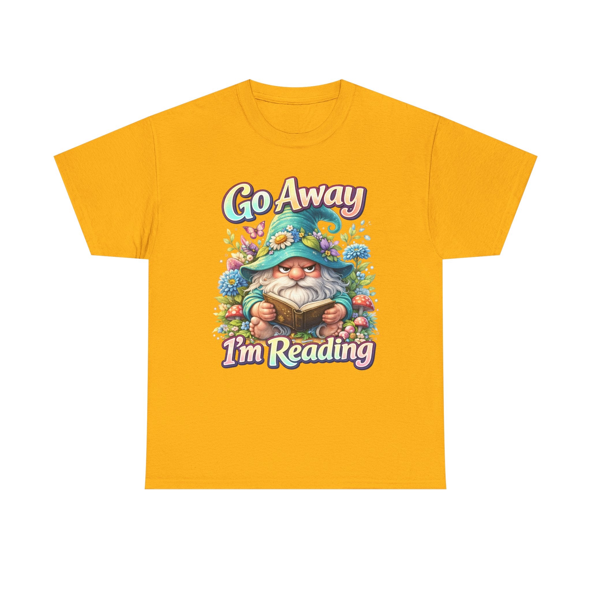 Go Away I'm Reading T-Shirt — Cute Gnome Book Lover Tee