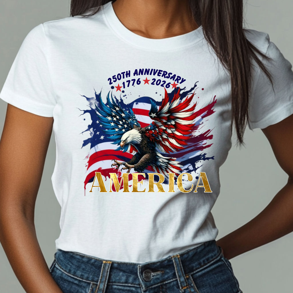 America 250th Anniversary T-Shirt – Patriotic Eagle USA Graphic Tee (1776–2026)
