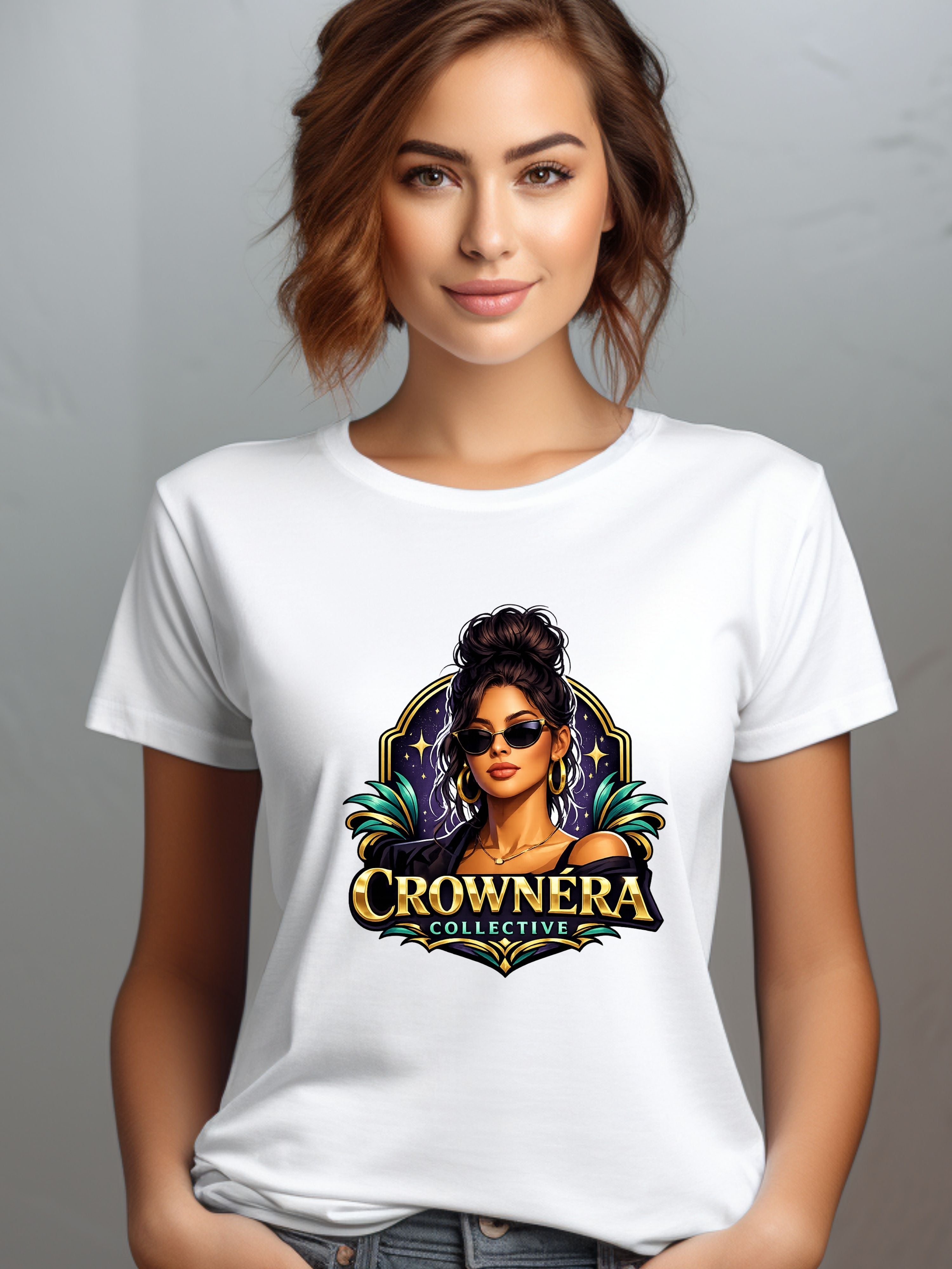 CrownEra Collective Graphic T-Shirt — Empowered Woman Logo Tee