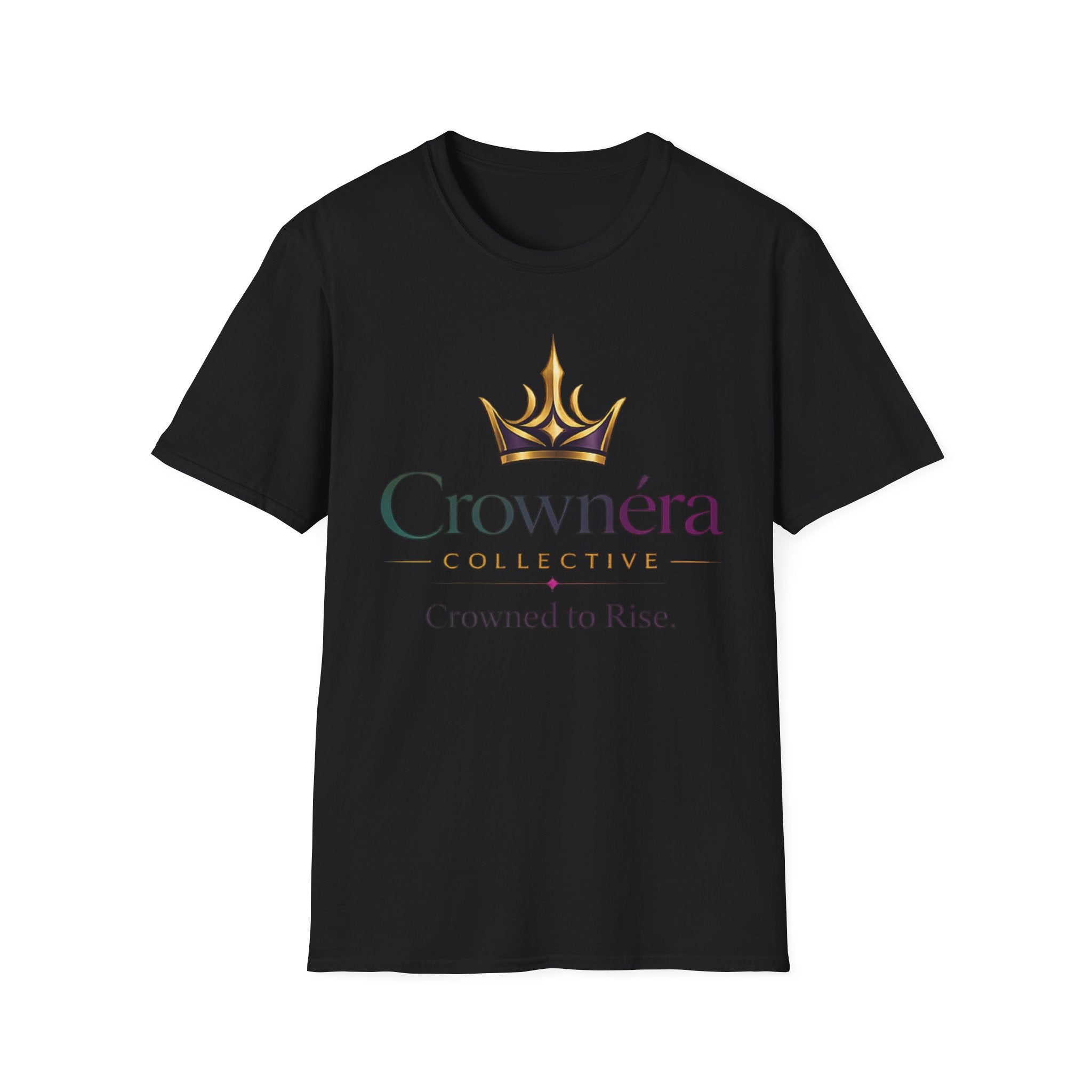 Crownéra Collective T-Shirt | Crown Logo Tee | “Crowned to Rise” Inspirational Shirt | Unisex Softstyle Graphic Tee