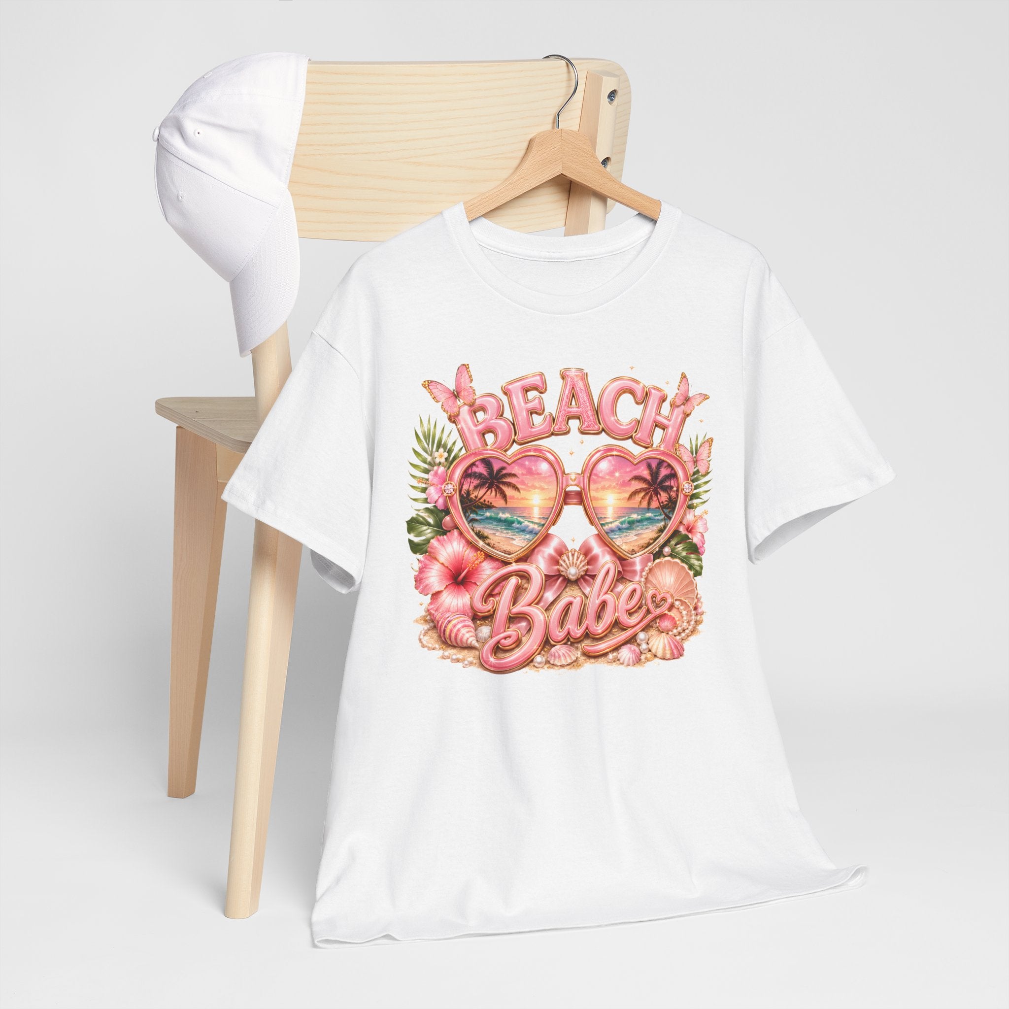 Beach Babe T-Shirt – Retro Tropical Sunglasses Graphic