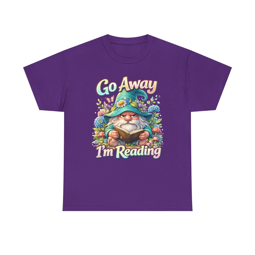 Go Away I'm Reading T-Shirt — Cute Gnome Book Lover Tee