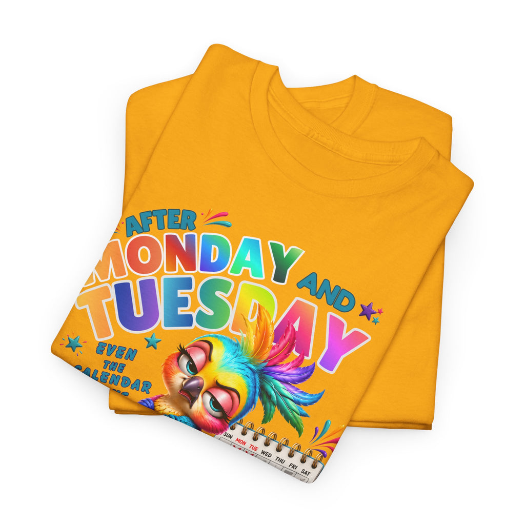 Monday and Tuesday WTF T‑Shirt — Funny Rainbow Sloth Graphic Tee