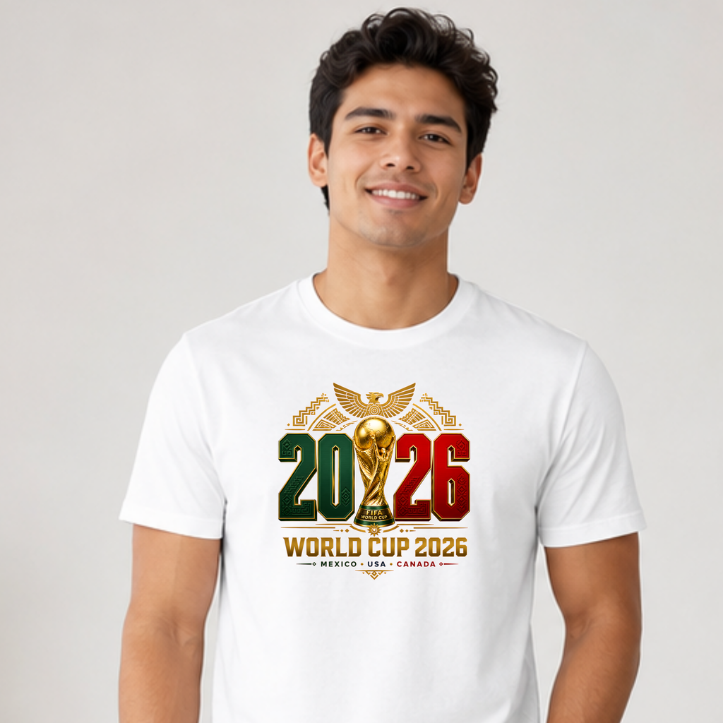 Mexican World Cup 2026 T-Shirt — Mexico USA Canada Soccer Trophy Design