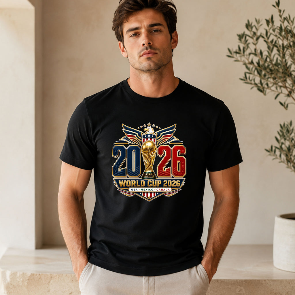 USA World Cup 2026 T-Shirt – USA Mexico Canada Soccer Trophy Design